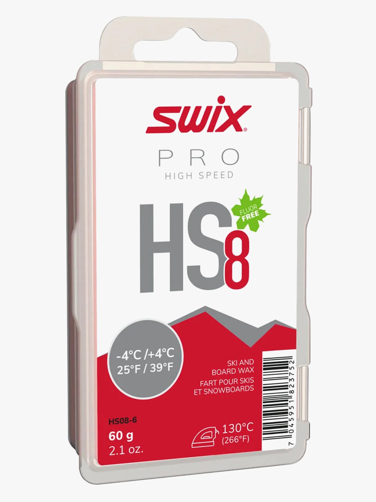 Swix HS8 Red  -4°C/+4°C 60g Rød