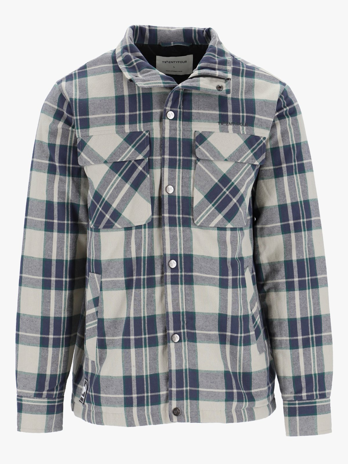 Twentyfour Finse Flannel Jakke Varm Grå