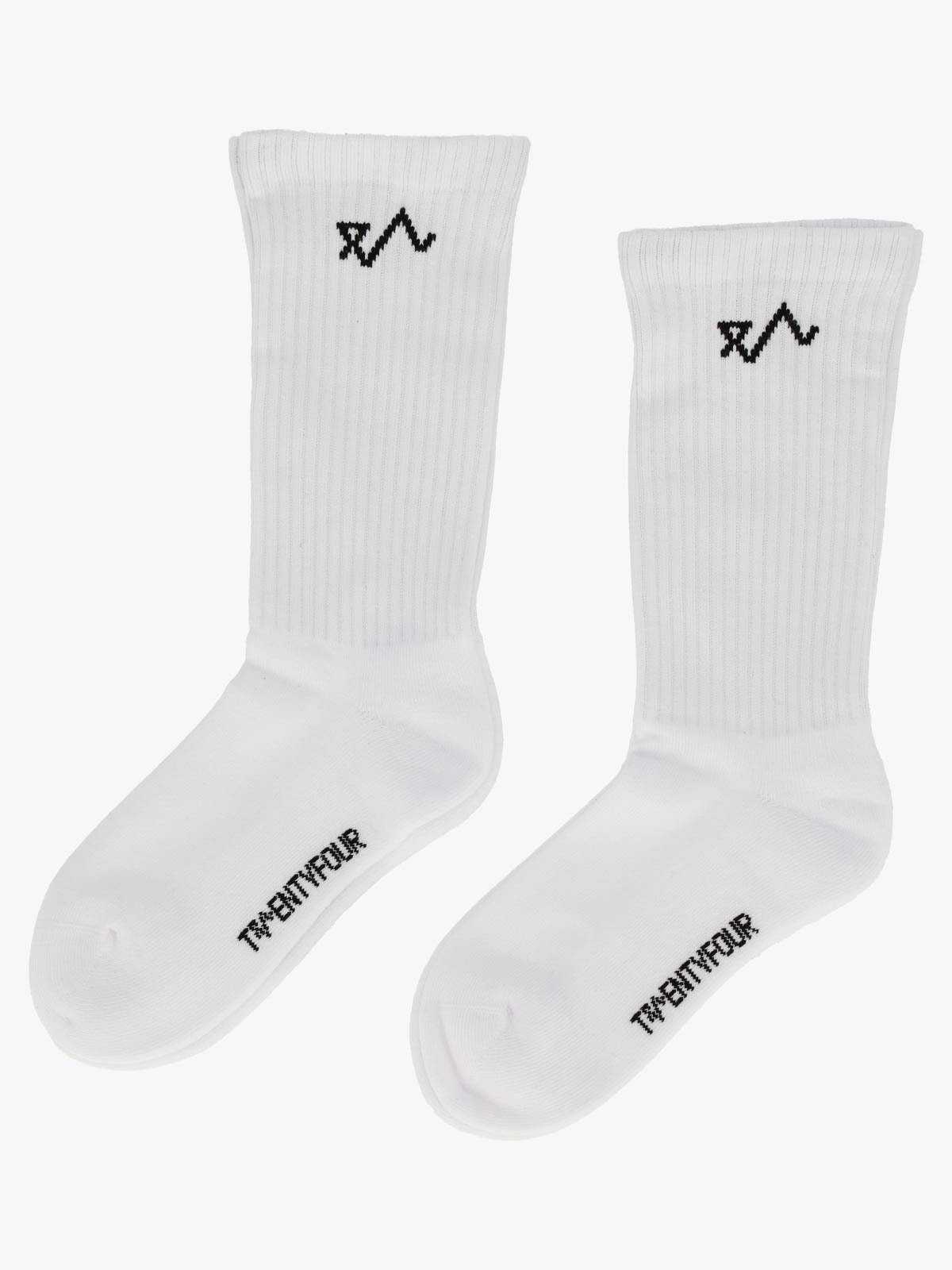 Twentyfour & Sportsokk Høy 2-pakk Hvit