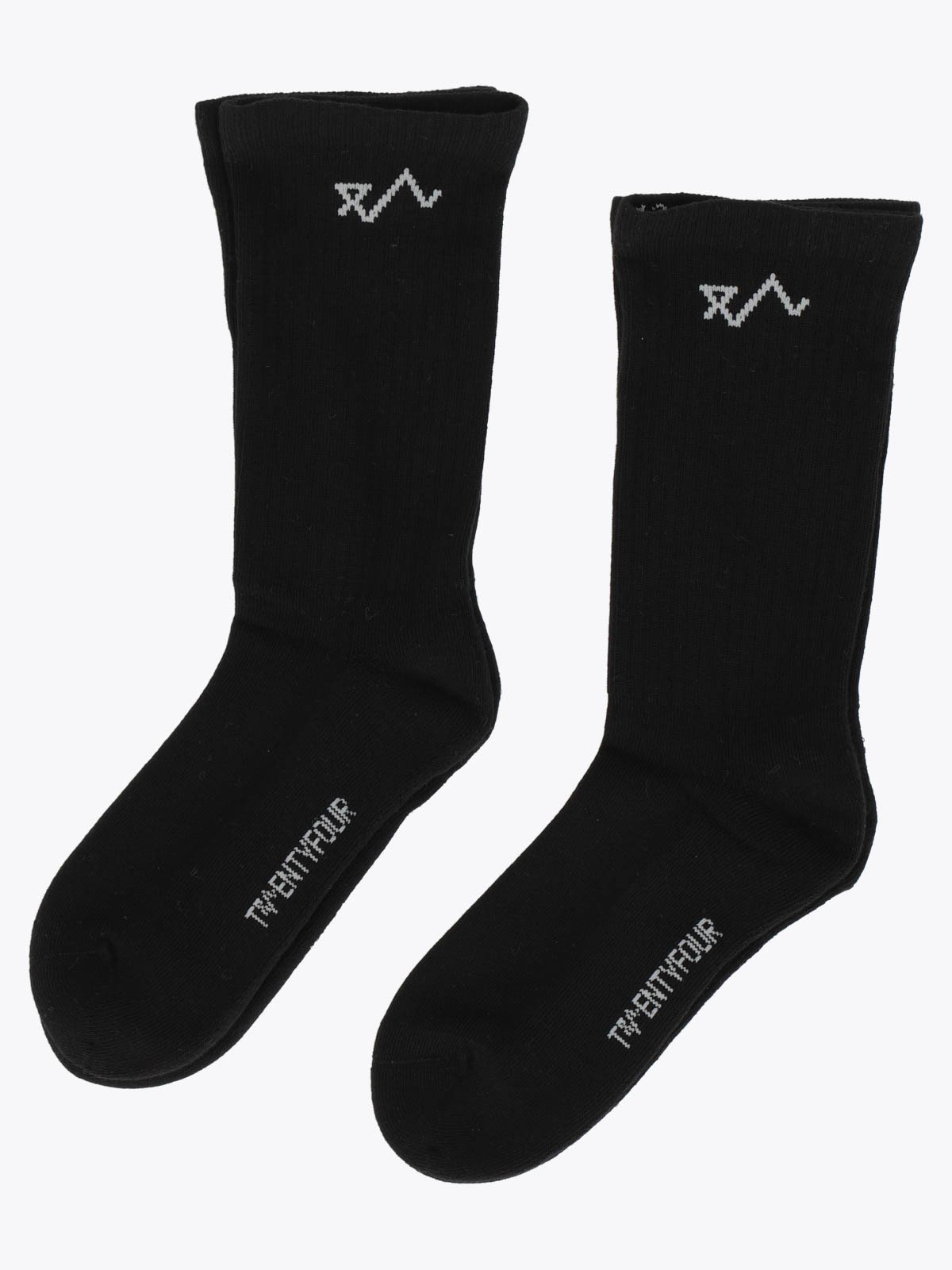 Twentyfour & Sportsokk Høy 2-pakk Sort