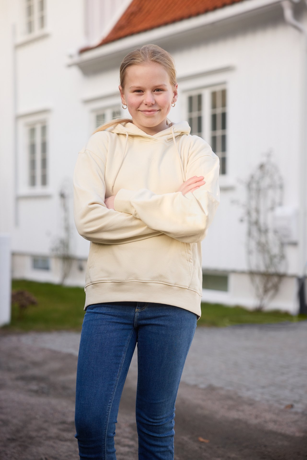 Twentyfour & Hoodie Junior Gråhvit