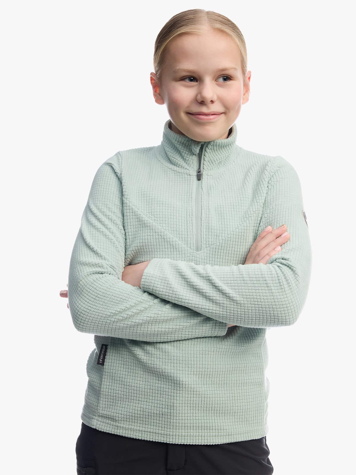 Twentyfour Venture Light Fleece Half Zip Junior Grågrønn