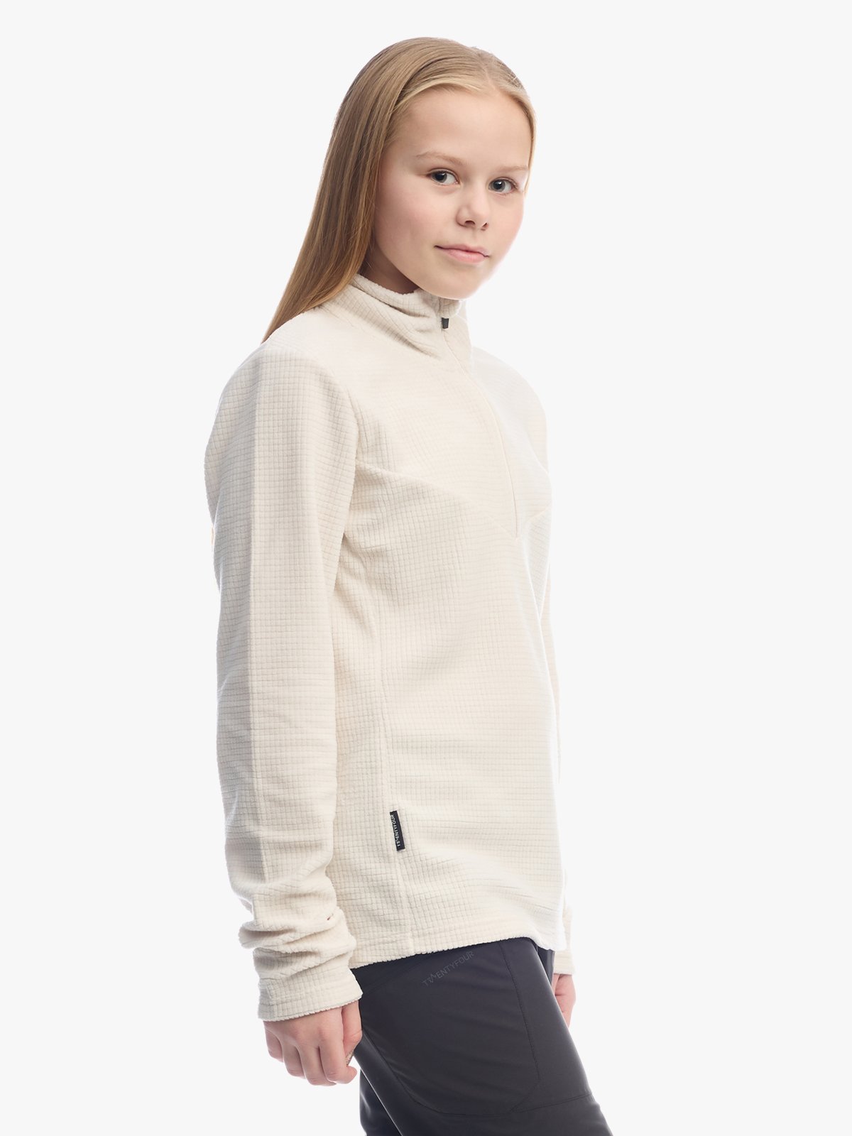 Twentyfour Venture Light Fleece Half Zip Junior Gråhvit