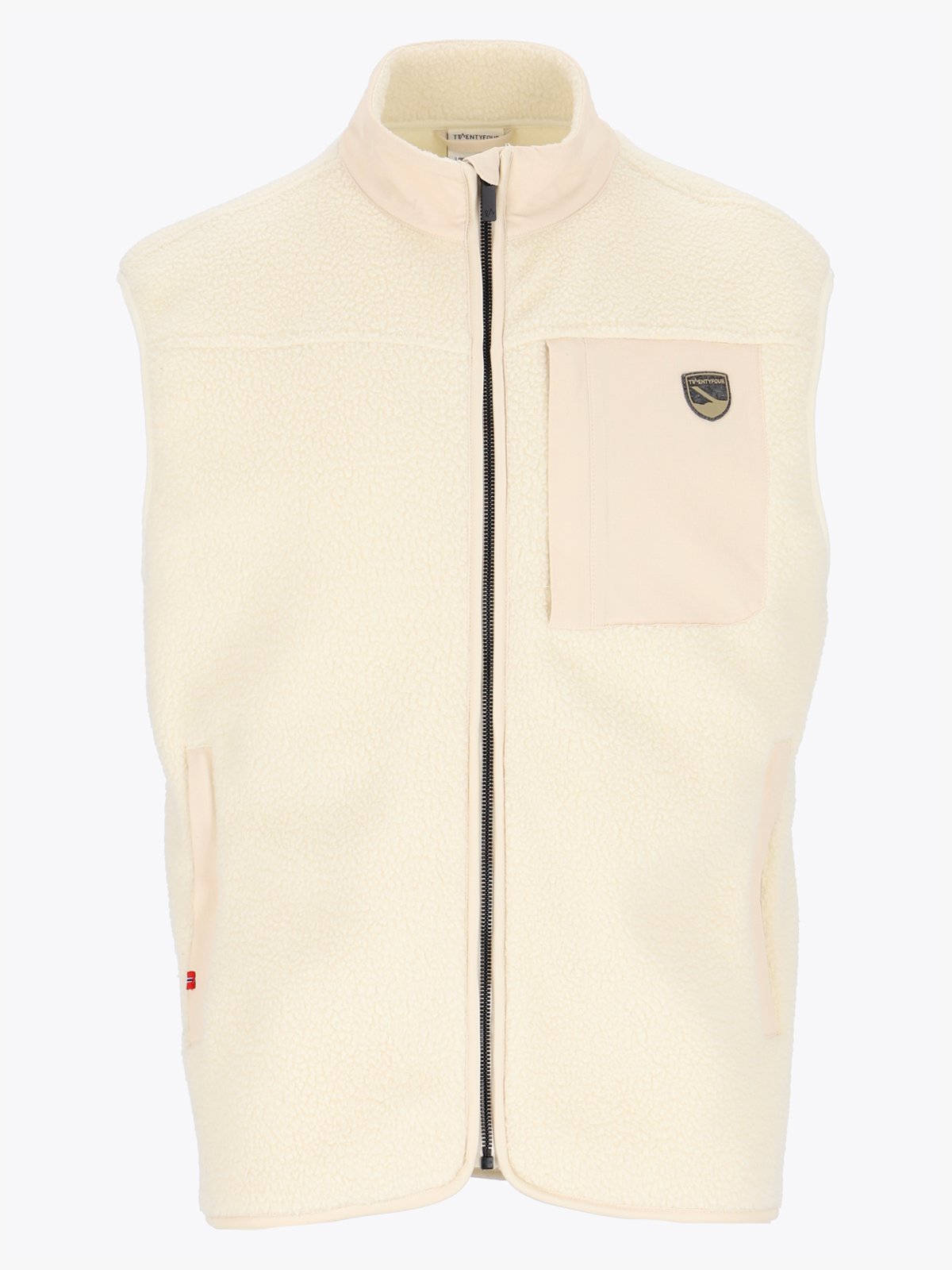 Twentyfour Aurora Pile Vest Kollen / Gråhvit