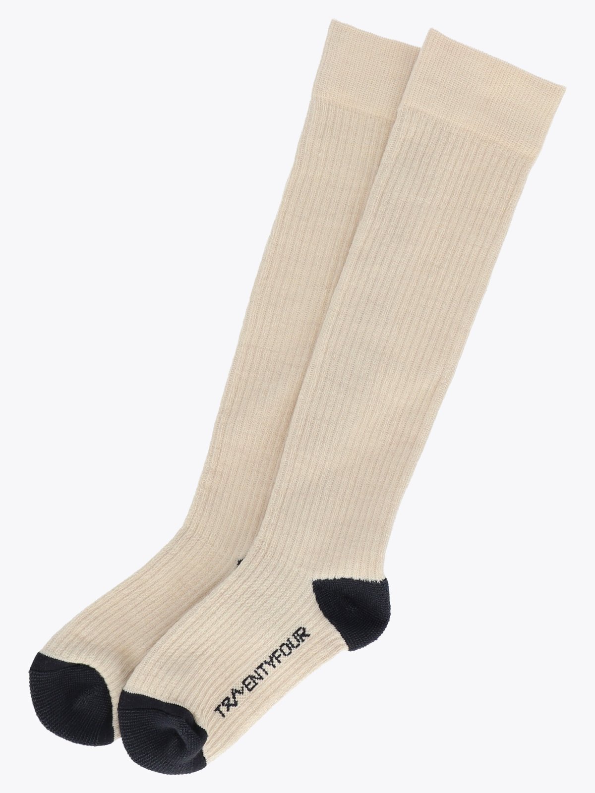 Twentyfour Aurora Nikkers Sokk Gråhvit