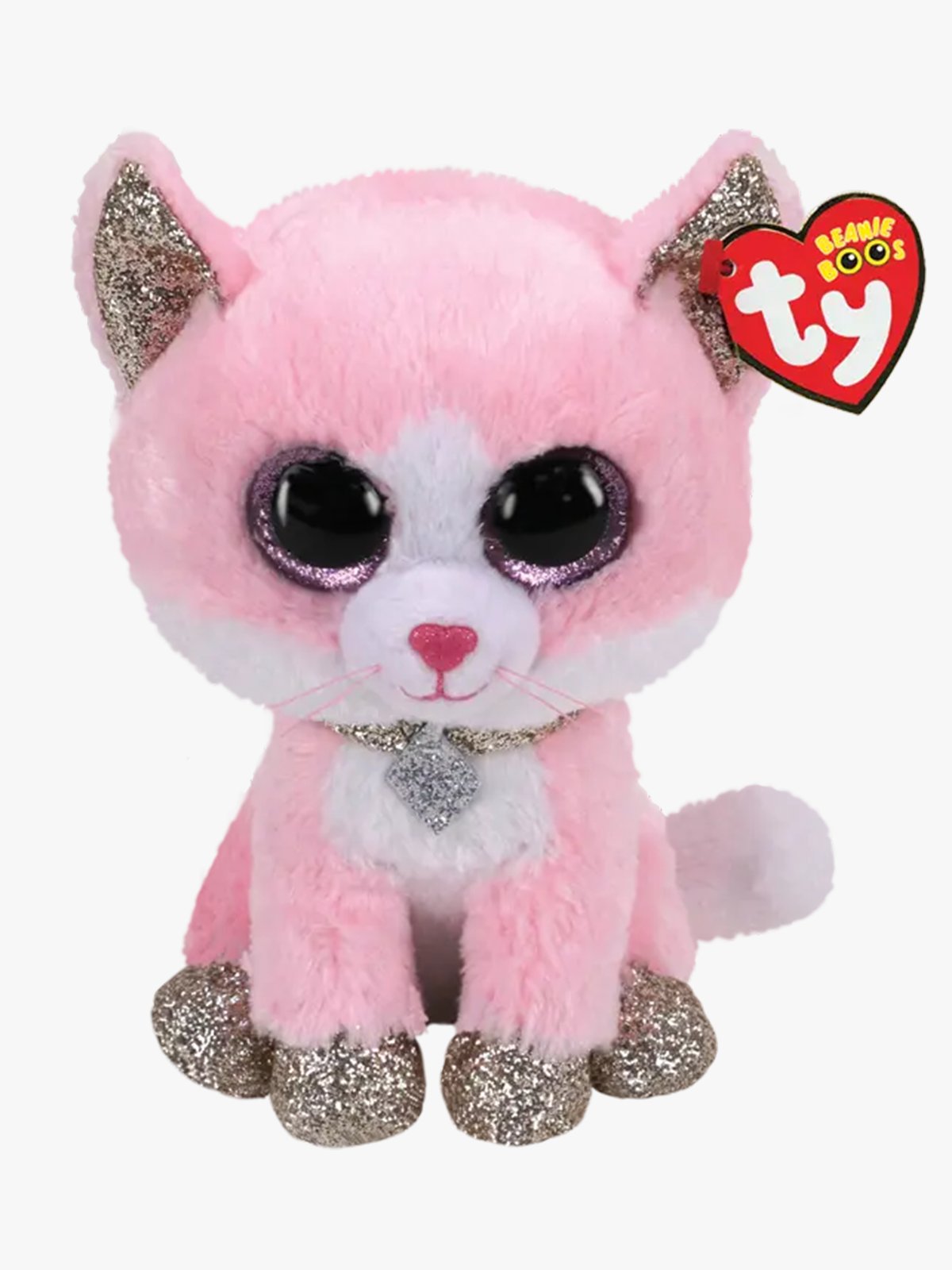 TY Fiona Cat Pink Boos Flerfarget