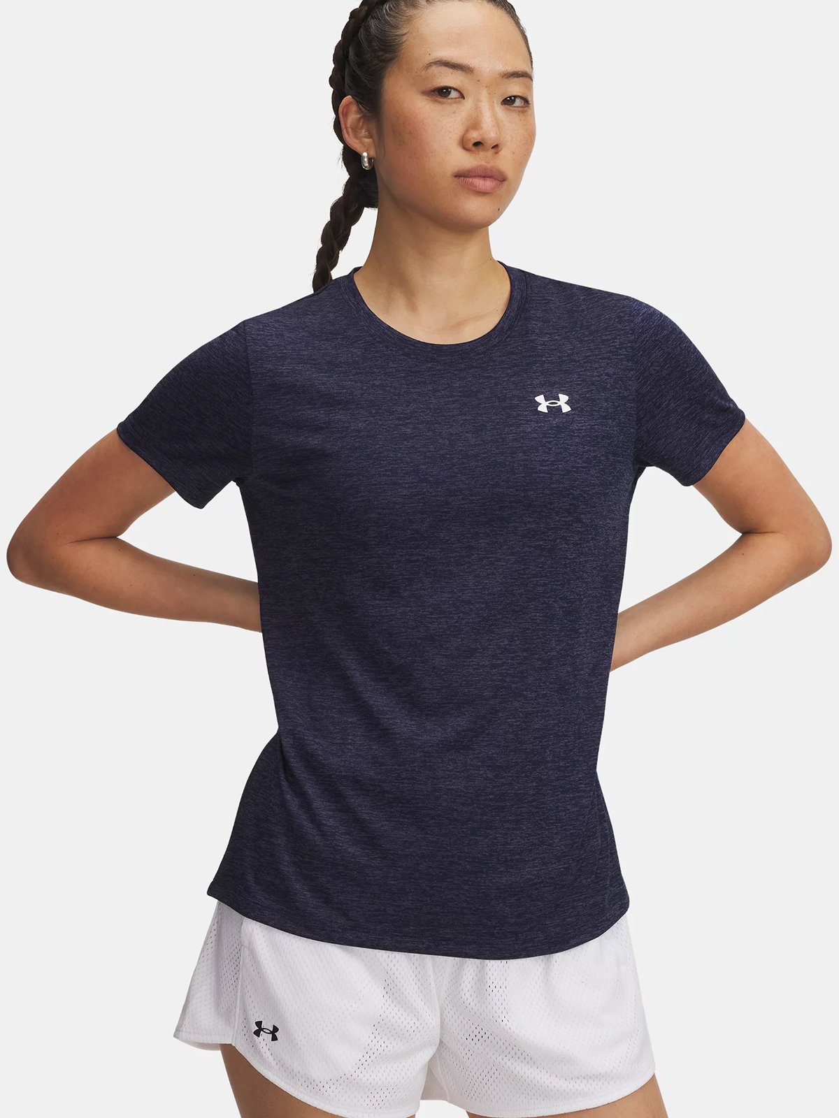 Under Armour Tech Short Sleeve C Twist Midnight Navy / White