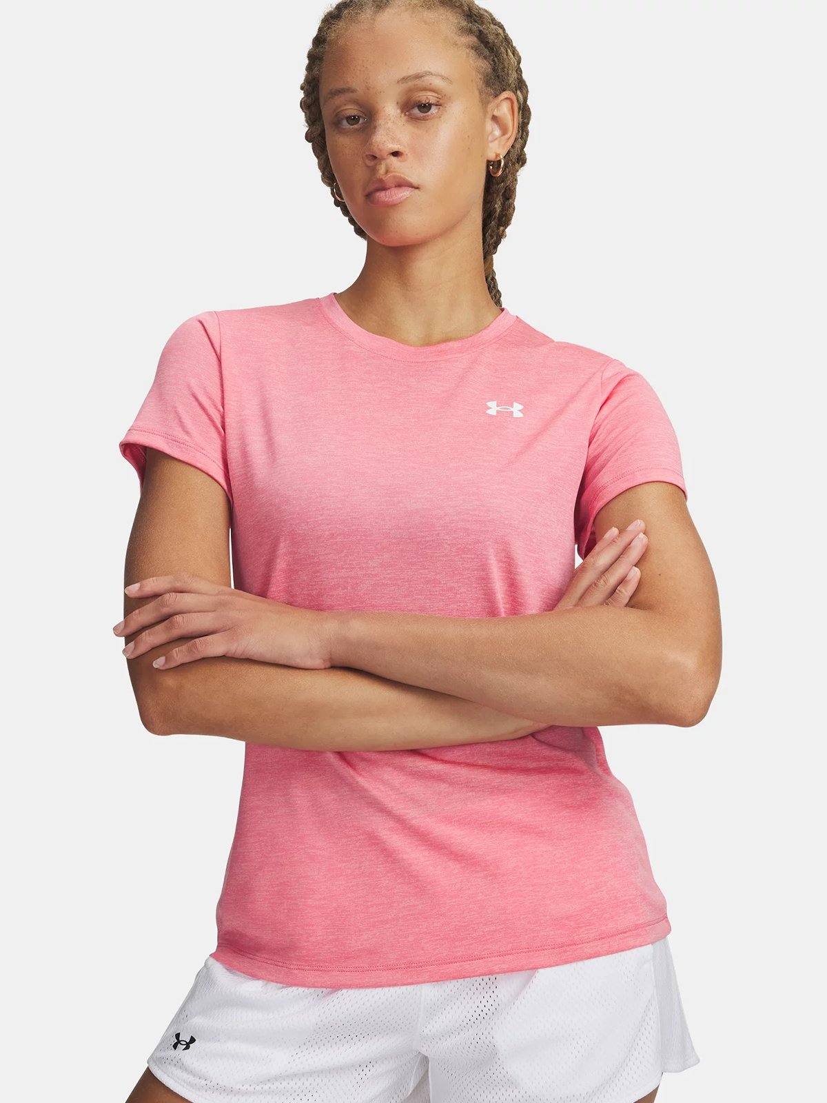 Under Armour Tech Short Sleeve C Twist Bittersweet Pink / White