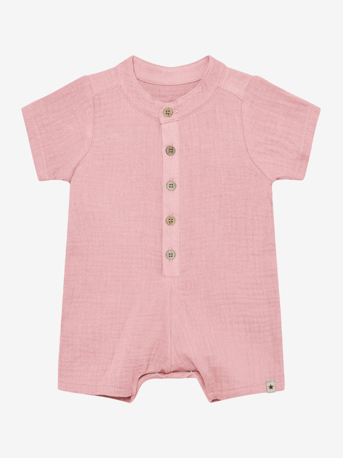 Huttelihut Playsuit Short Sleeve Muslin Pale Mauve
