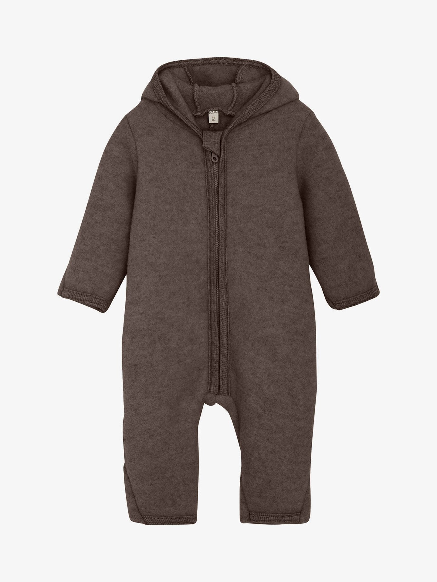Huttelihut Pram Suit Wool Fleece Brown Melange