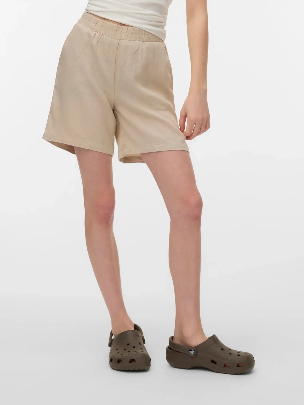 Vero Moda Girl Mymilo Bermuda Shorts Woven Silver Lining