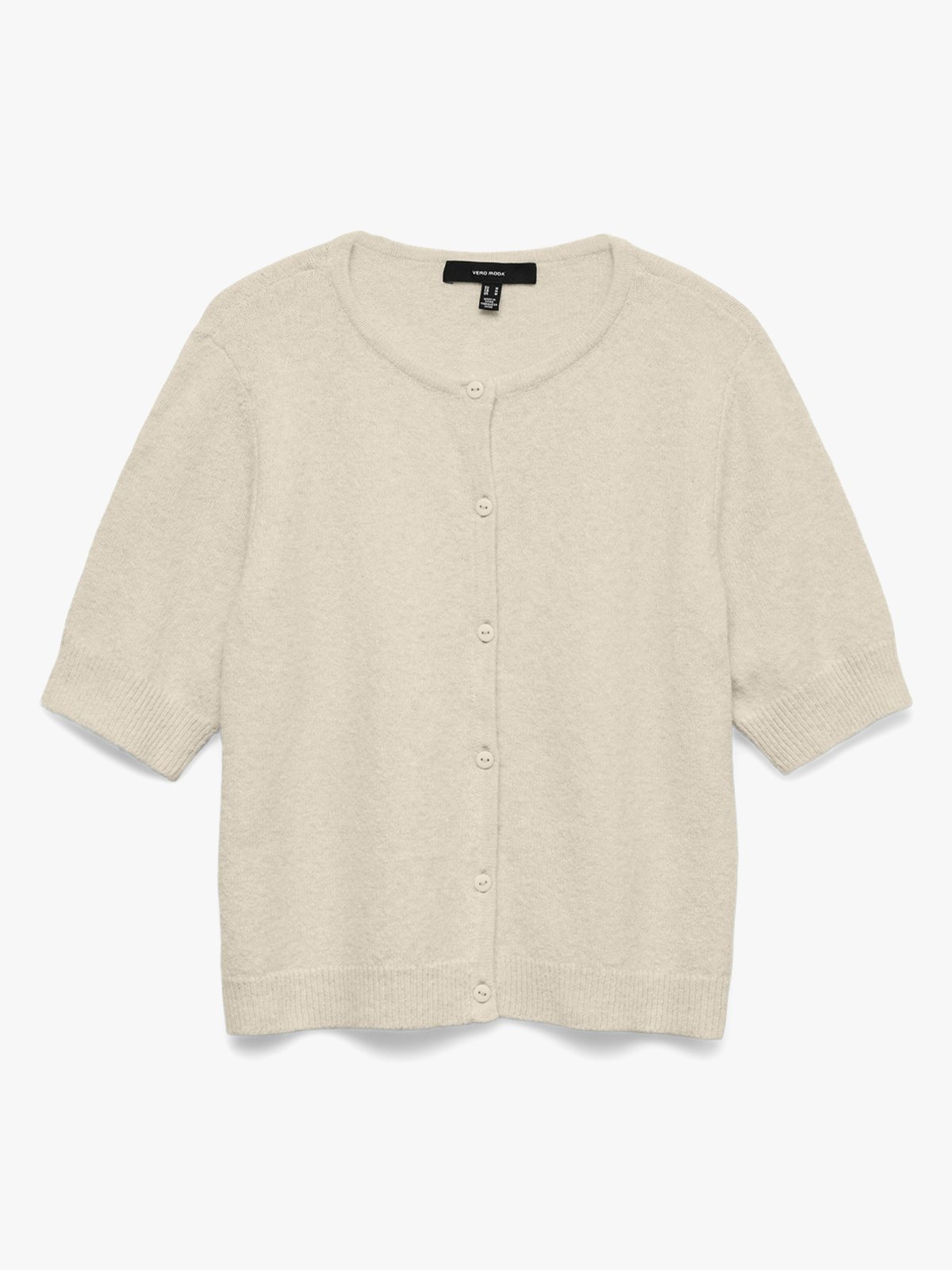 Vero Moda Girl Doffy 2/4 O-Neck Button Cardigan Birch Melange