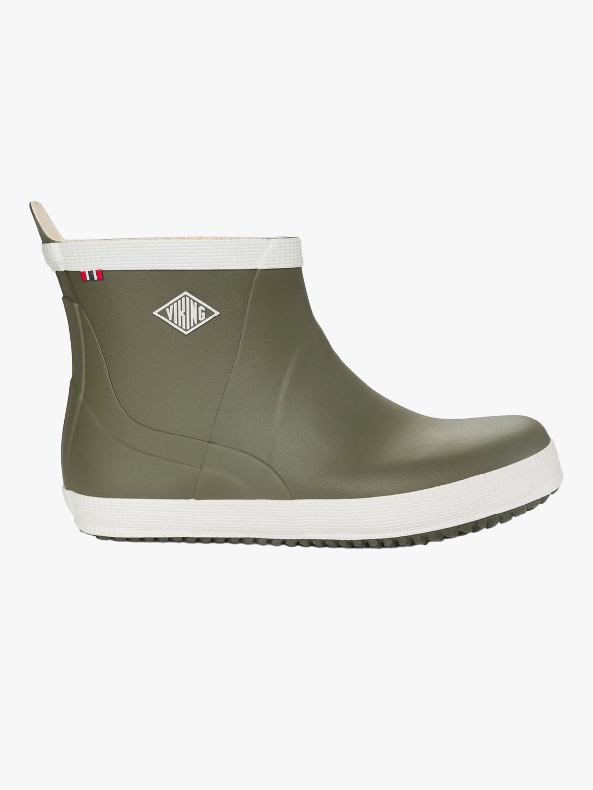 Viking Seilas Heritage Low Rubber Boot Olive/Eggshell