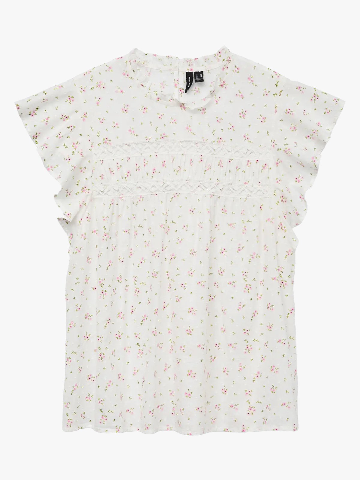Vero Moda Trine Sleeveless Lace Top Snow White Maguerit BonBon