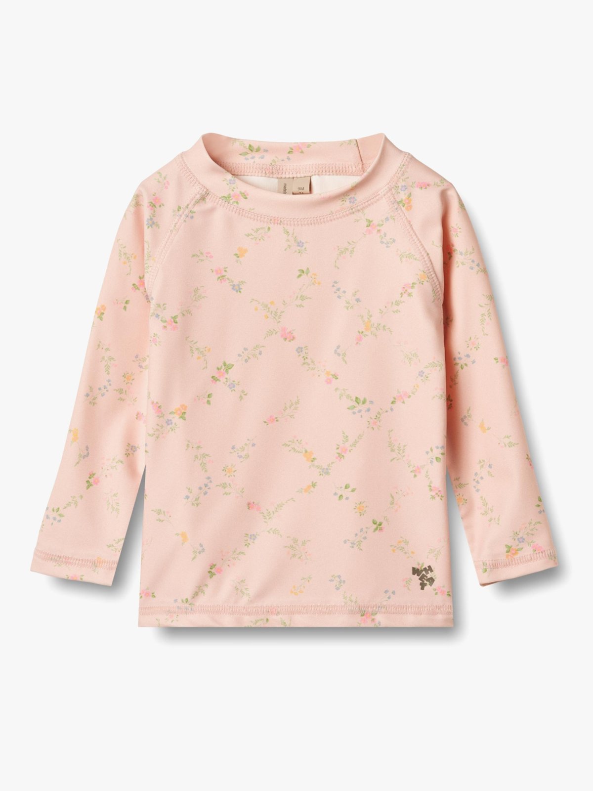 Wheat Swim T-Shirt Long Sleeve Dilan Powder Checked Flowers