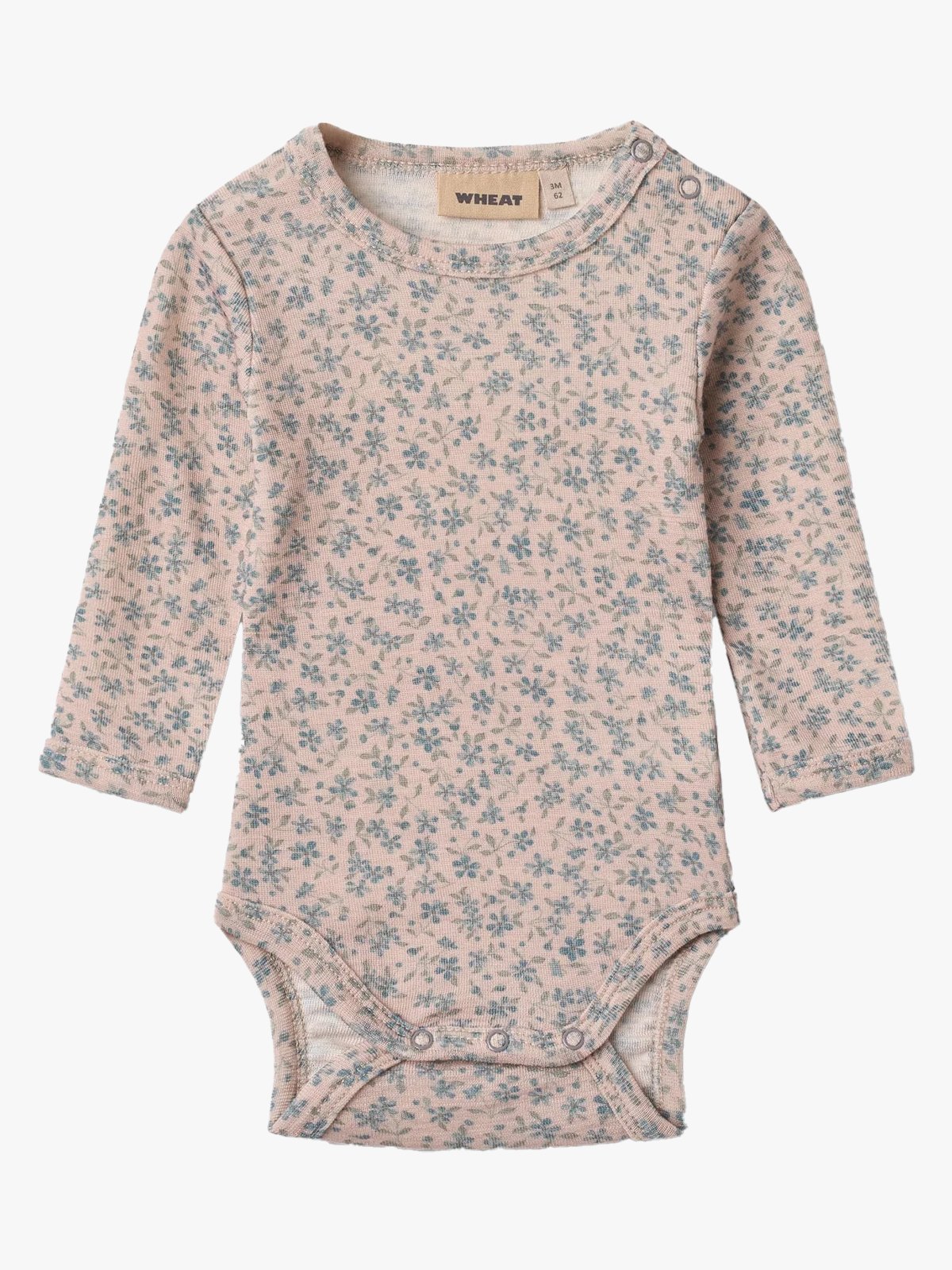 Wheat Wool Body Long Sleeve Lucca Blue flowers