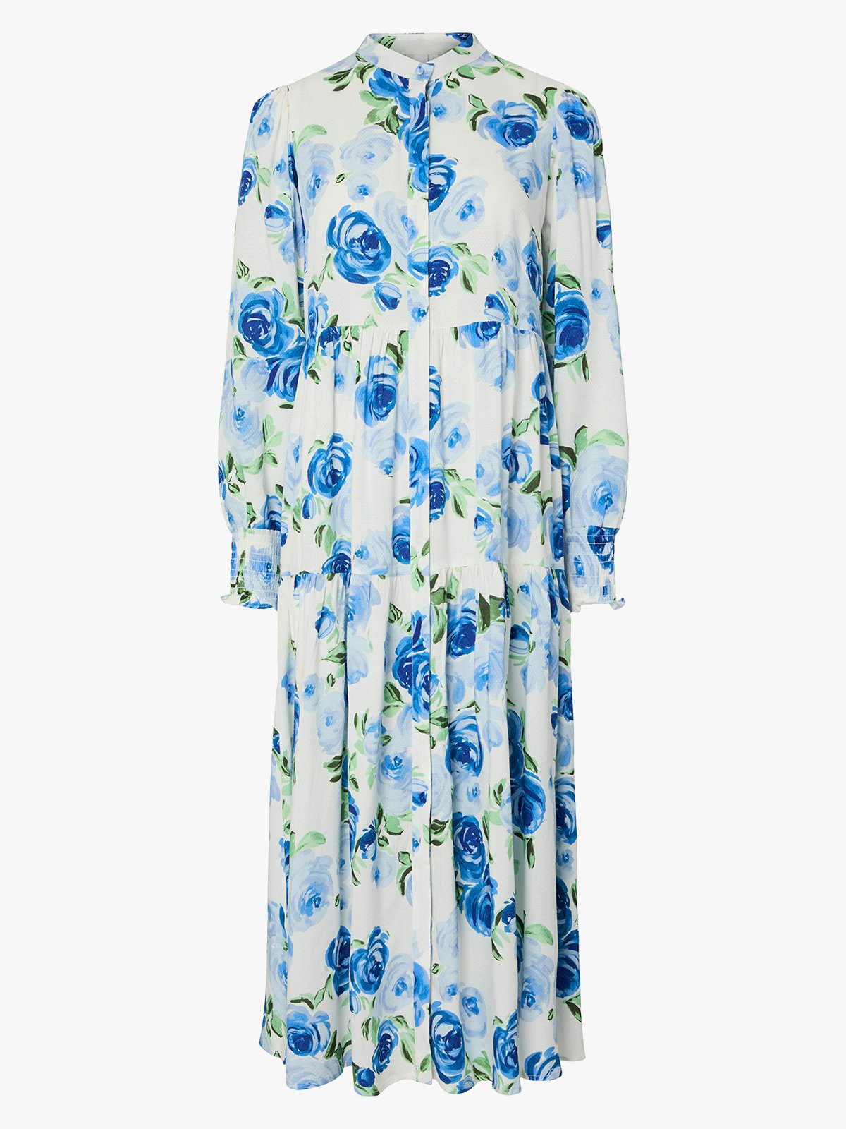 Y.A.S Asina Long Sleeve Long Shirt Dress Snow White / Emula