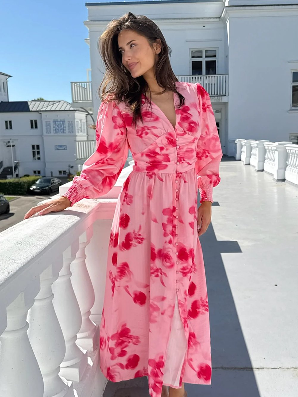 Byic BYIC Adel Long Dress - Rosa | Getinspired.no