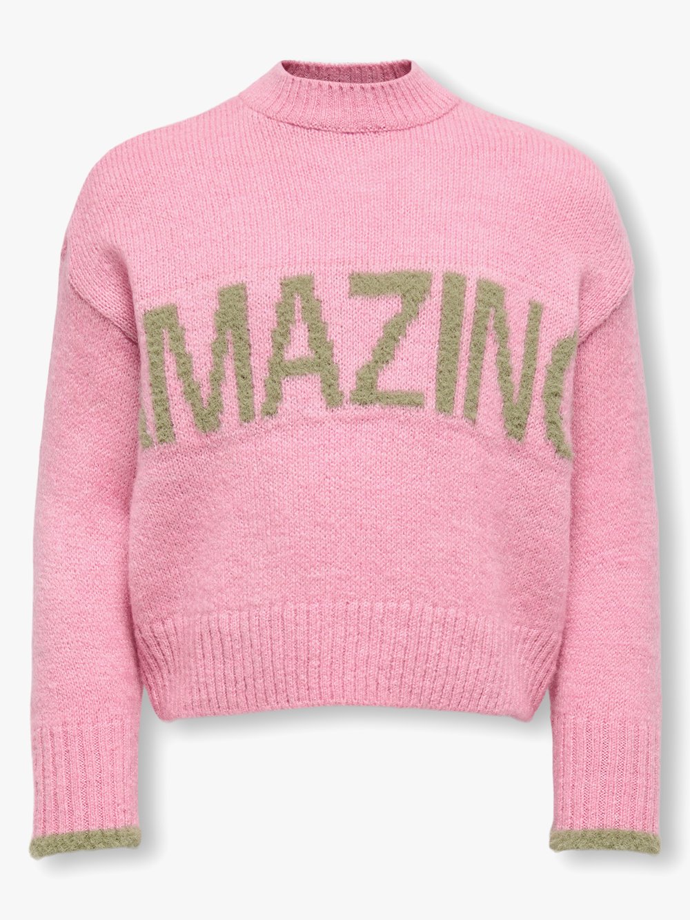 Kids Only Amour Long Sleeve Oneck Pullover Knit - Rosa | Getinspired.no