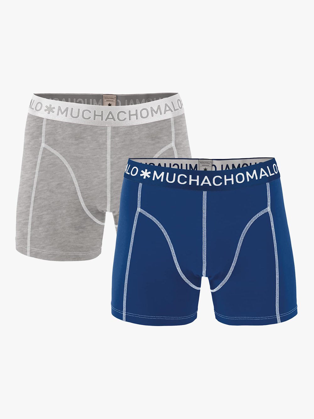 Muchachomalo 2-Pack Solid Boxer - Grey/Blue | Getinspired.no