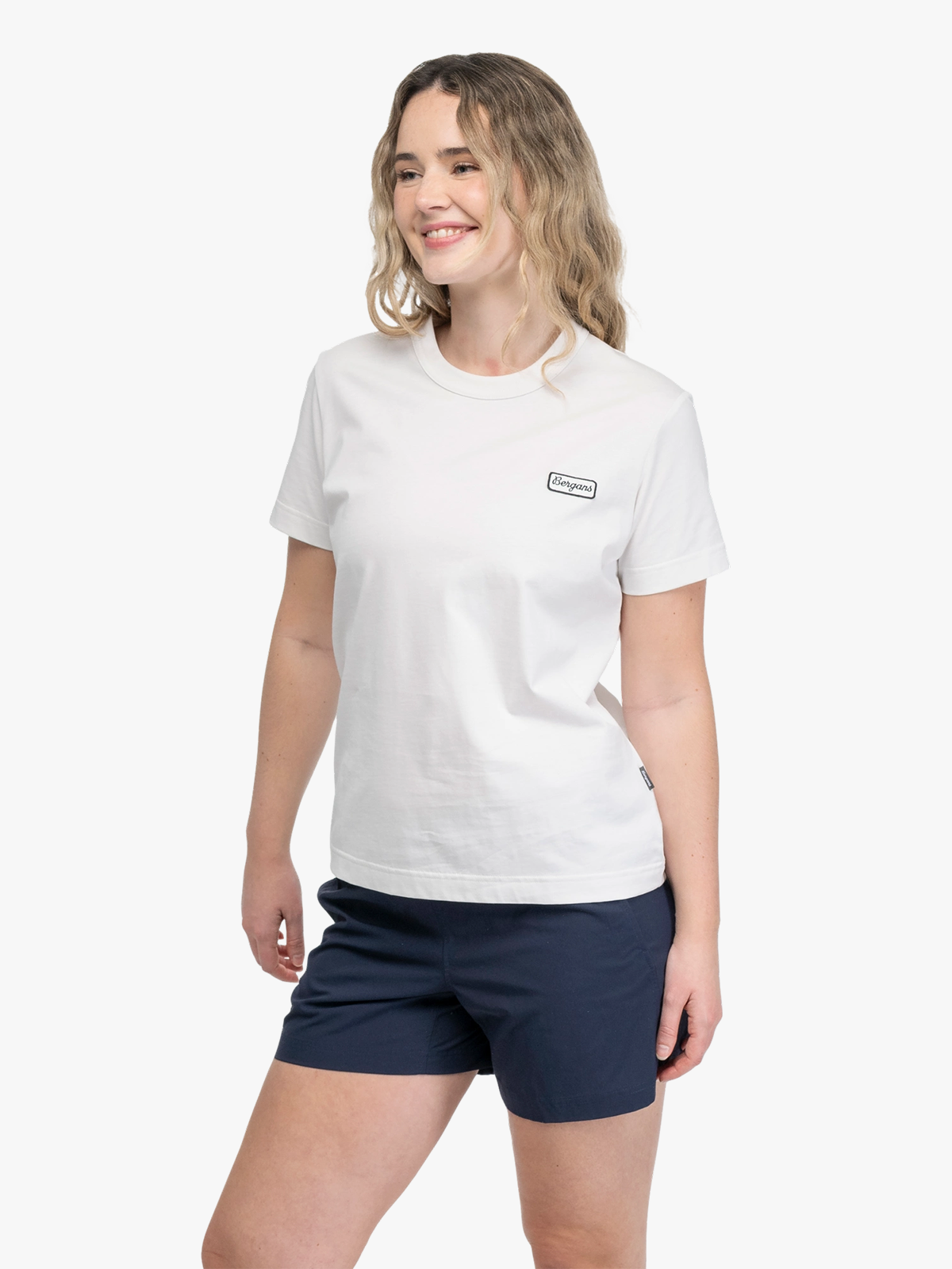 Bergans Logo Cotton Tee Women Artic White
