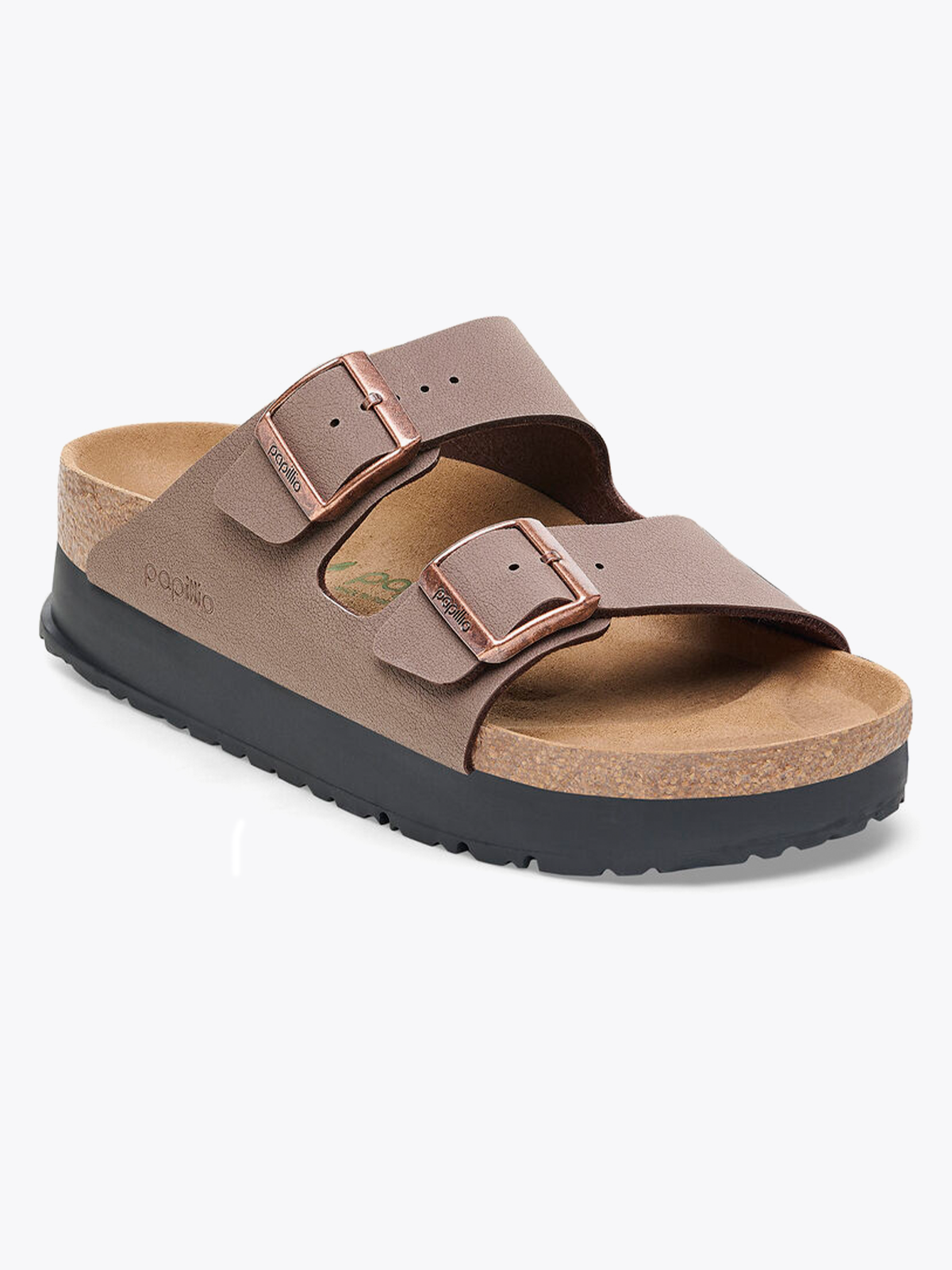 Birkenstock Arizona PAP Platform Birko-Flor Mocha