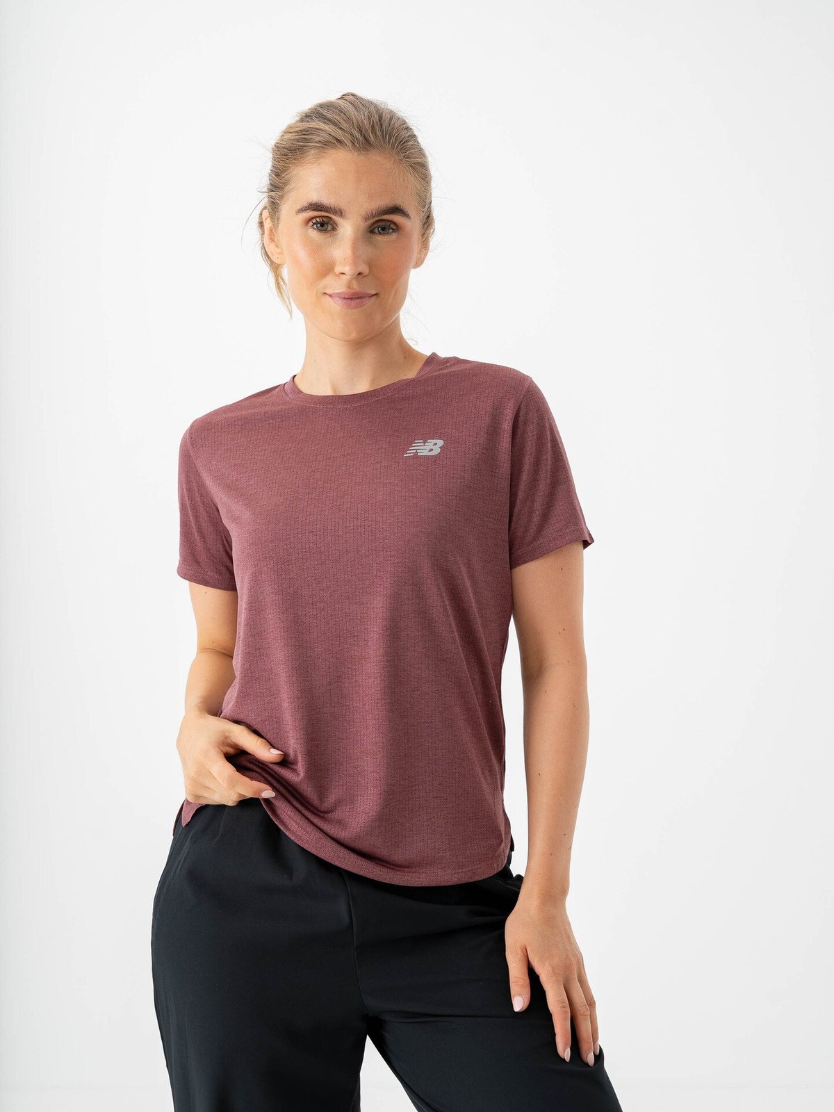 New Balance Athletics T-shirt Washed Burgundy Heather