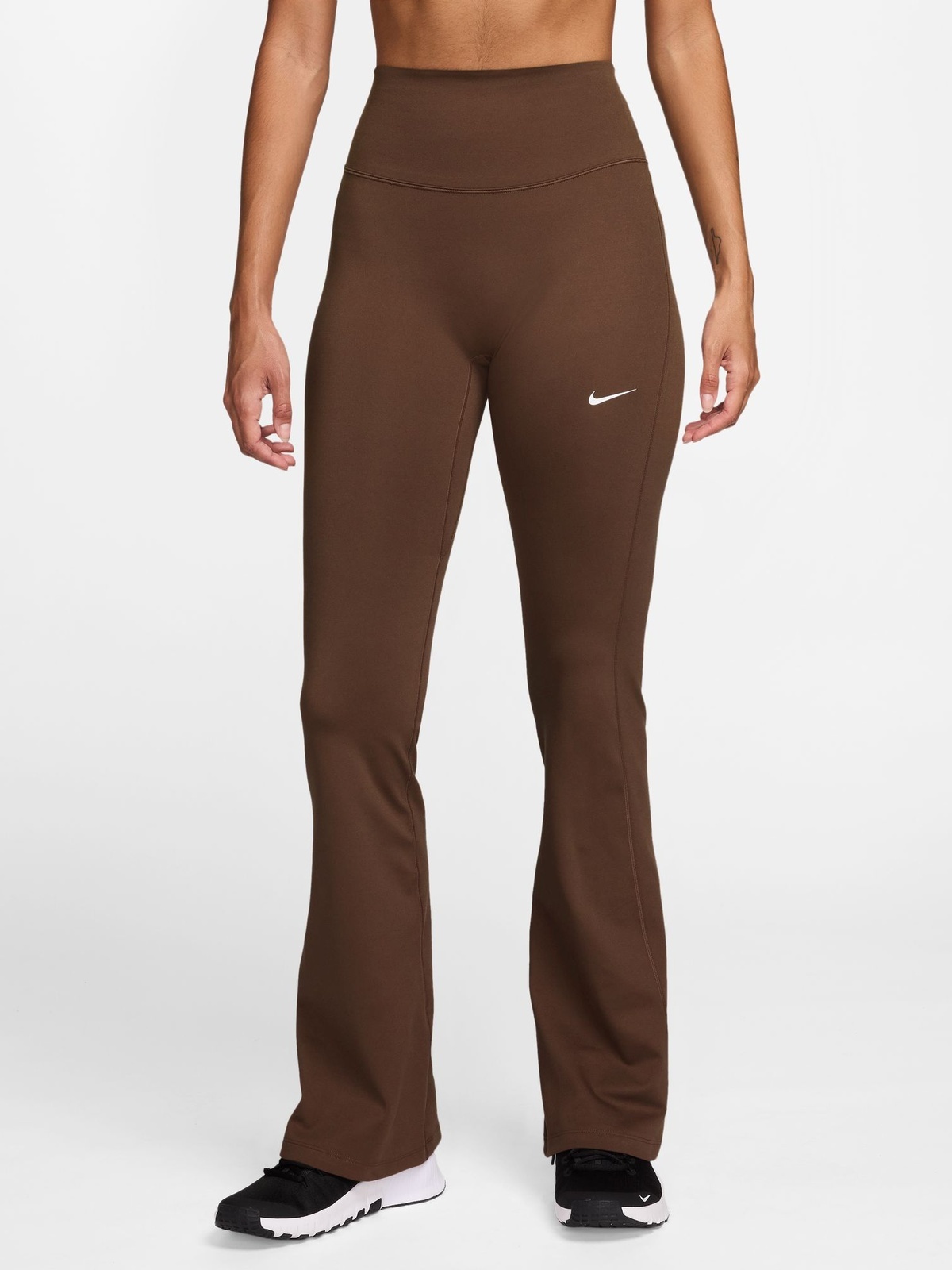 Nike One High-Waisted Flared Leggings Brun