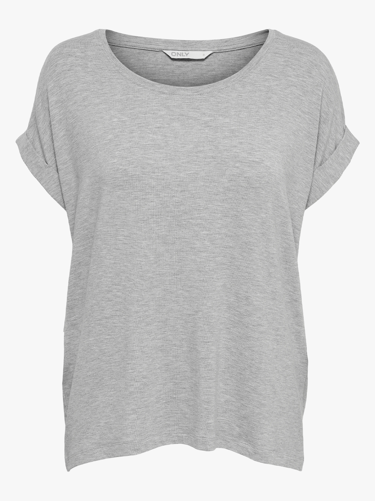 Only Moster Short Sleeve O-Neck Top Light Grey Melange