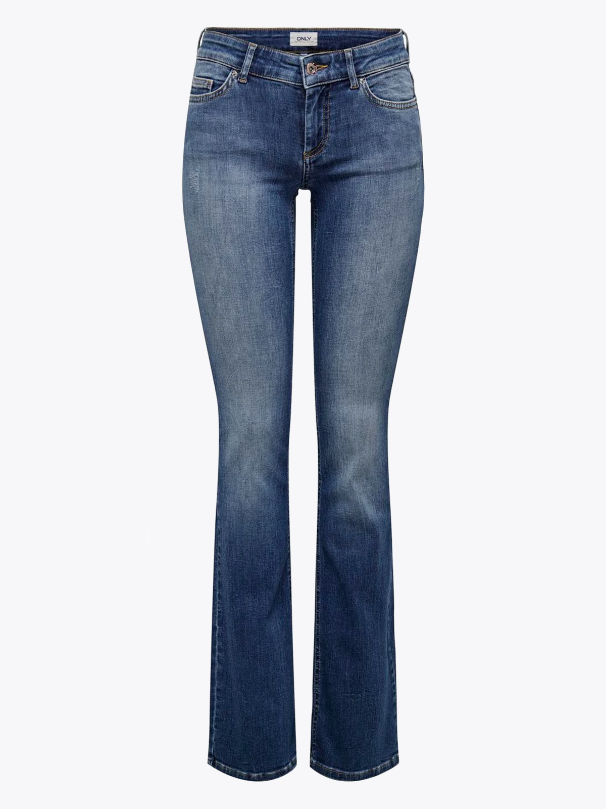 Only Blush Low Waist Flared Denim Medium Blue Denim