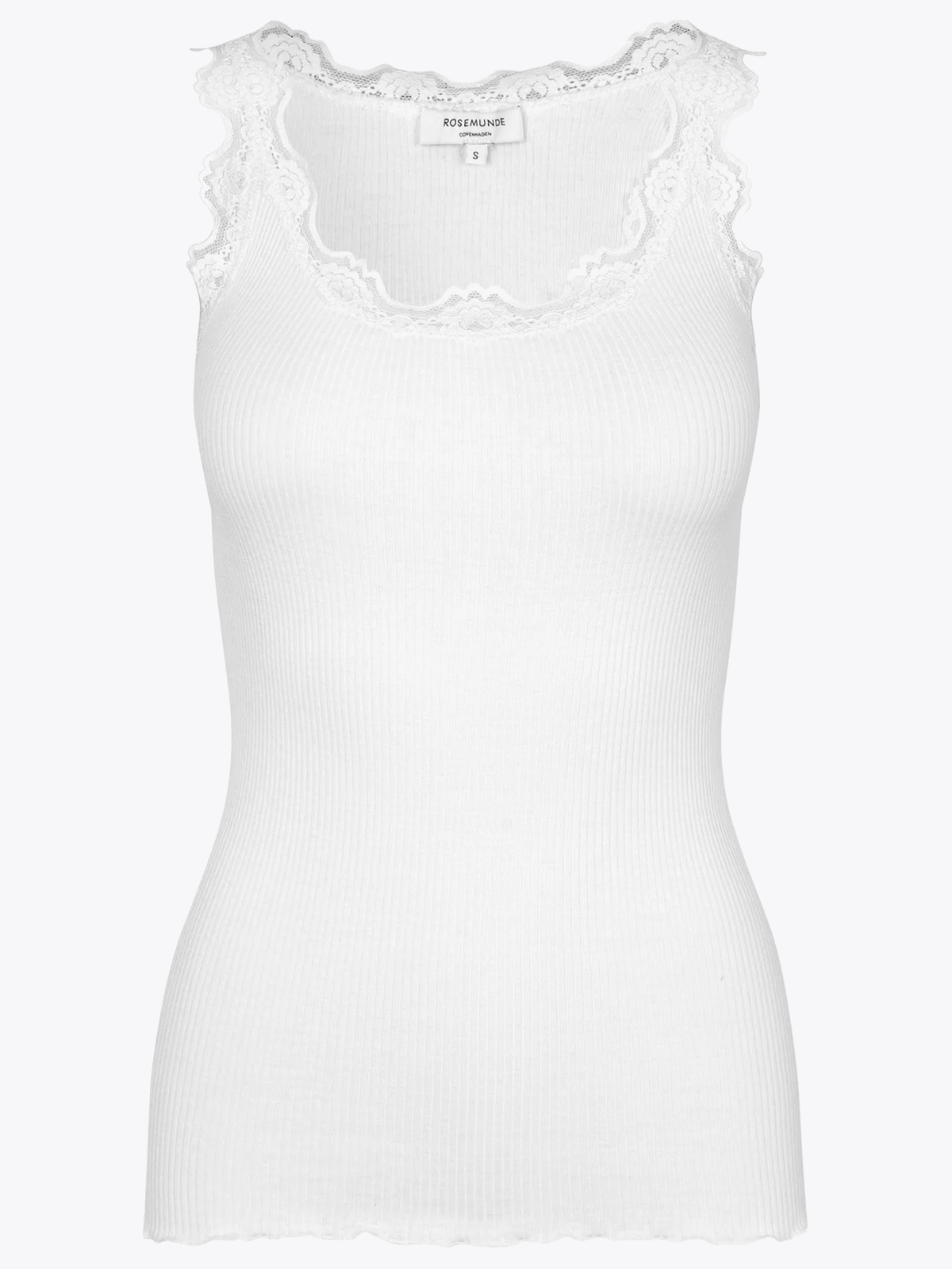 Rosemunde Babette Silk Top With Lace New White