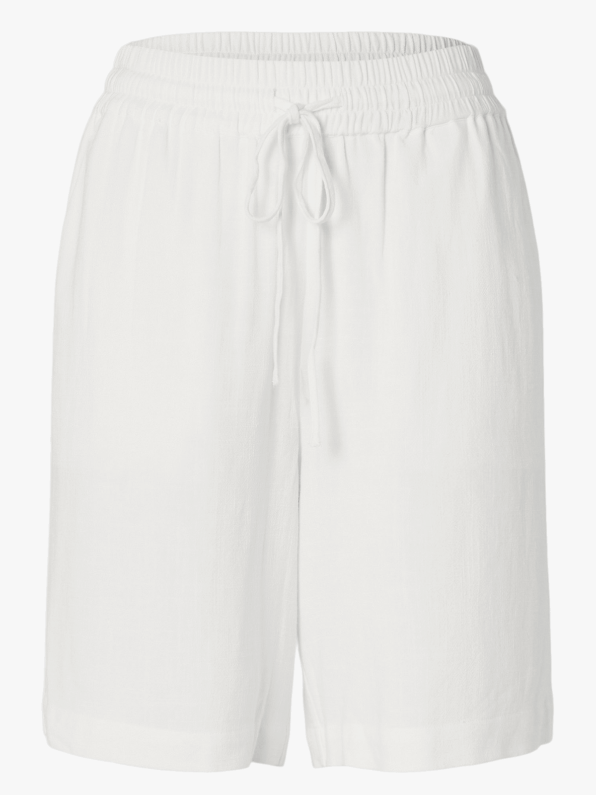 Selected Femme Viva Mid Waist Sun Shorts Snow White
