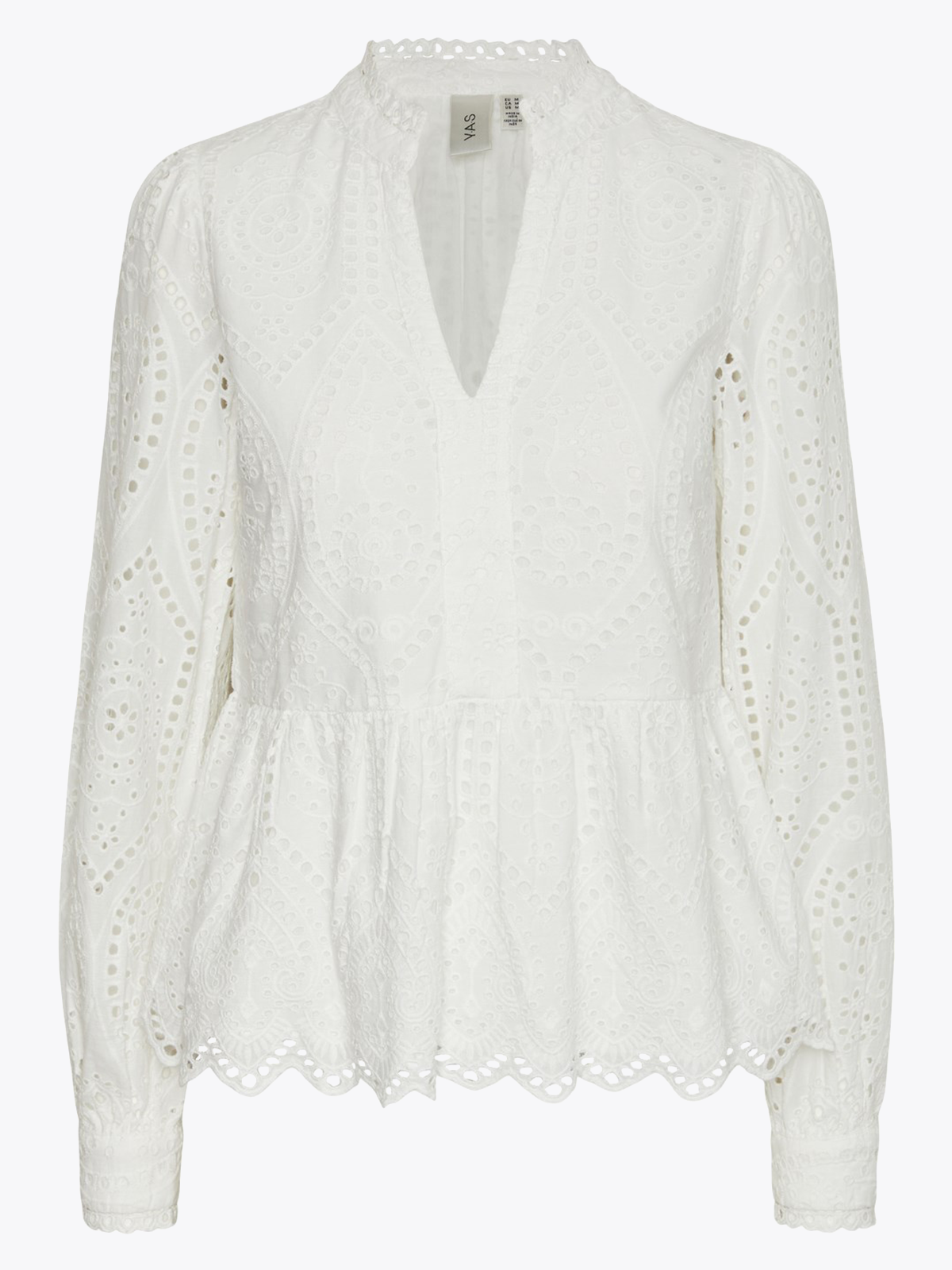 Y.A.S Holi Long Sleeve Top Star White