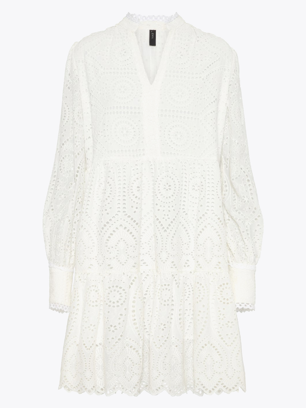 Y.A.S Holi Long Sleeve Dress Star White