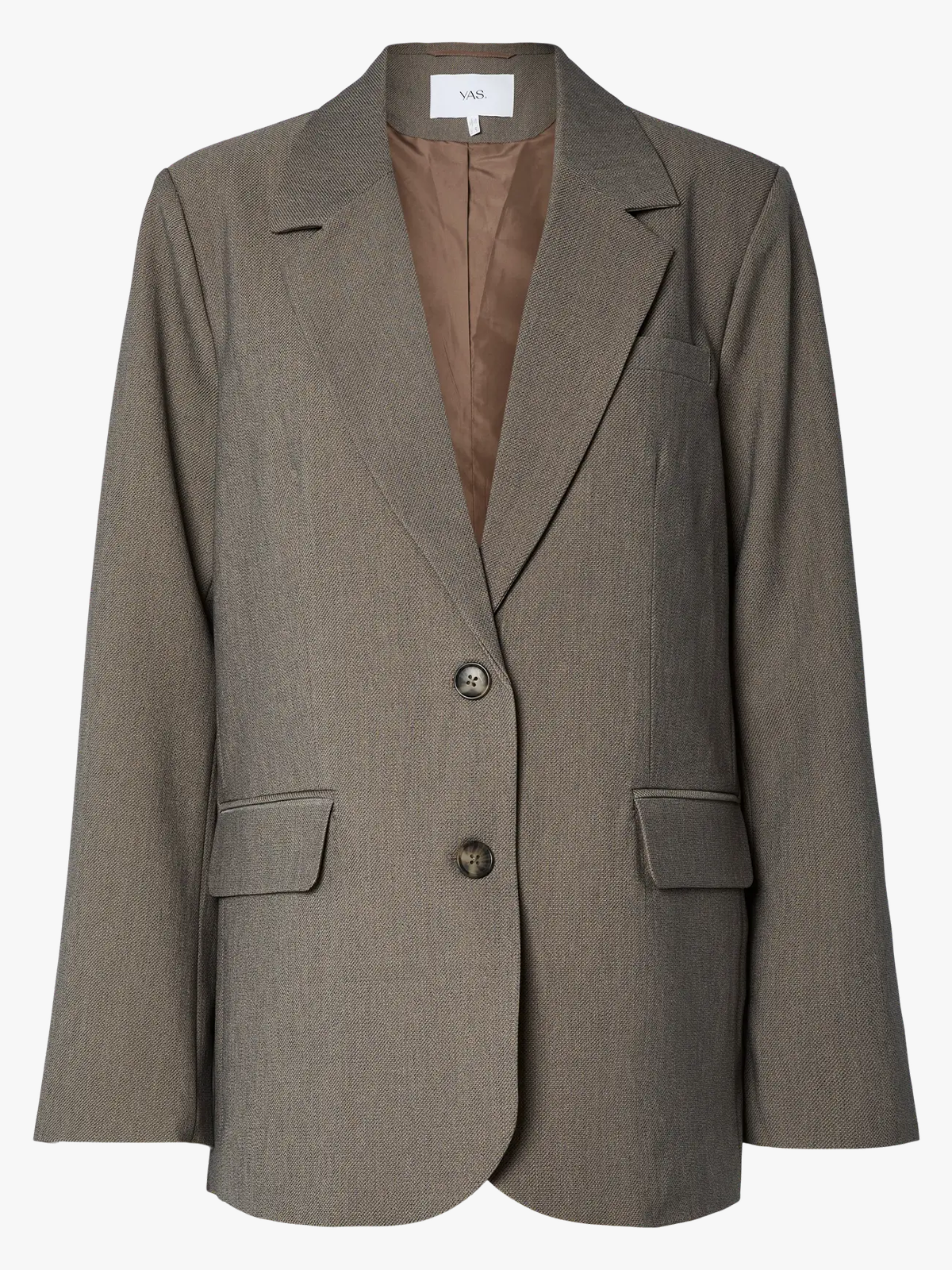 Y.A.S Reemaj Long Sleeve Blazer Grey Melange