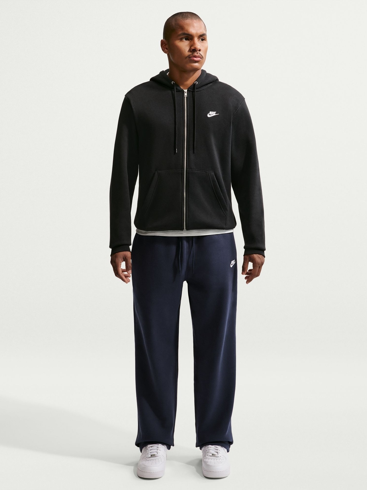 Nike Club Full-Zip Fleece Hoodie Sort