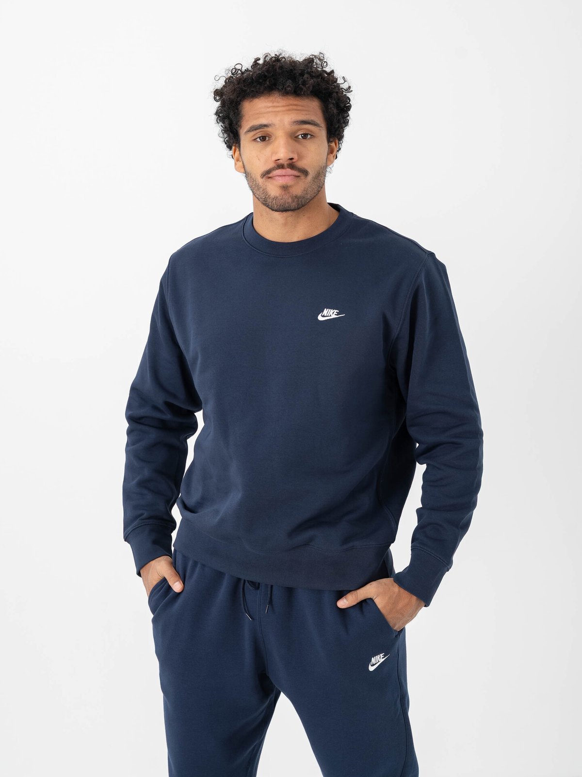 Nike Club Fleece Crew Blå
