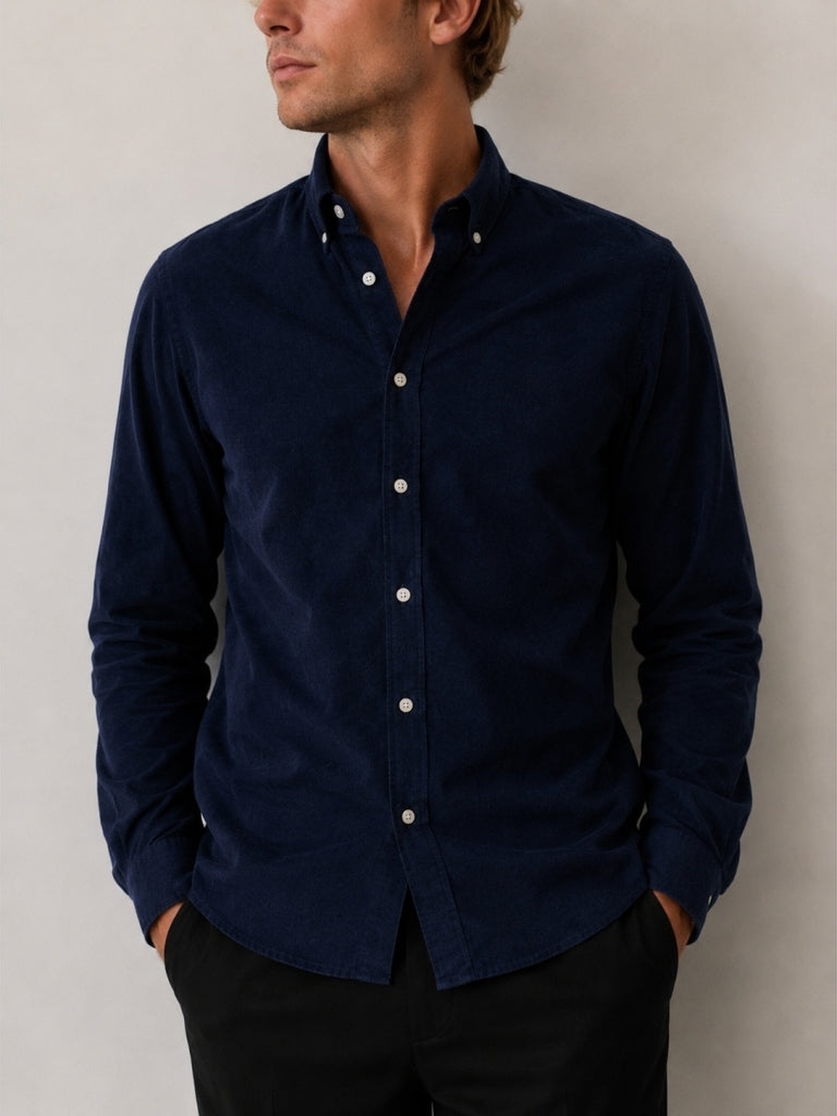 Clean Cut Copenhagen Corduroy Shirt Blå