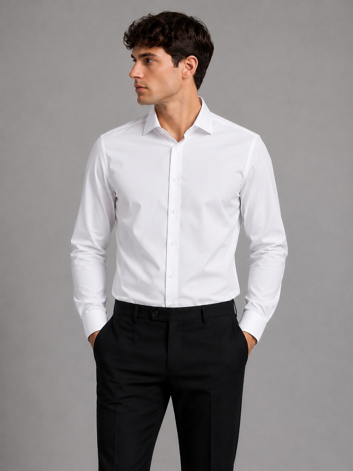 Clean Cut Copenhagen Emil Stretch Shirt White