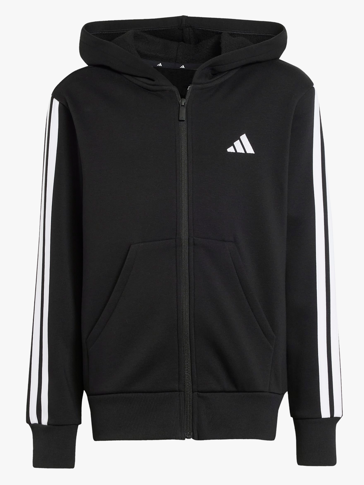 adidas 3S Fleece Full Zip Hood Junior BLACK/WHITE