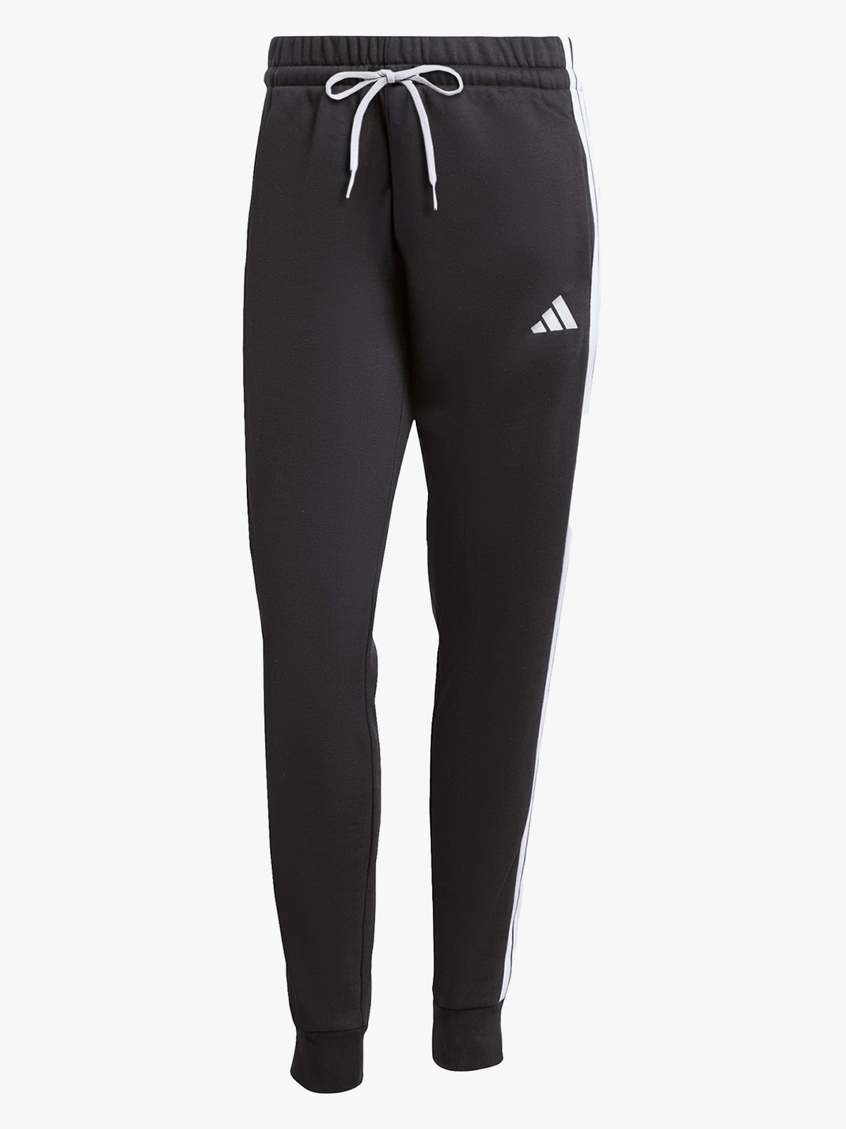 adidas 3-Stripes Fleece Slim Pant Black / White