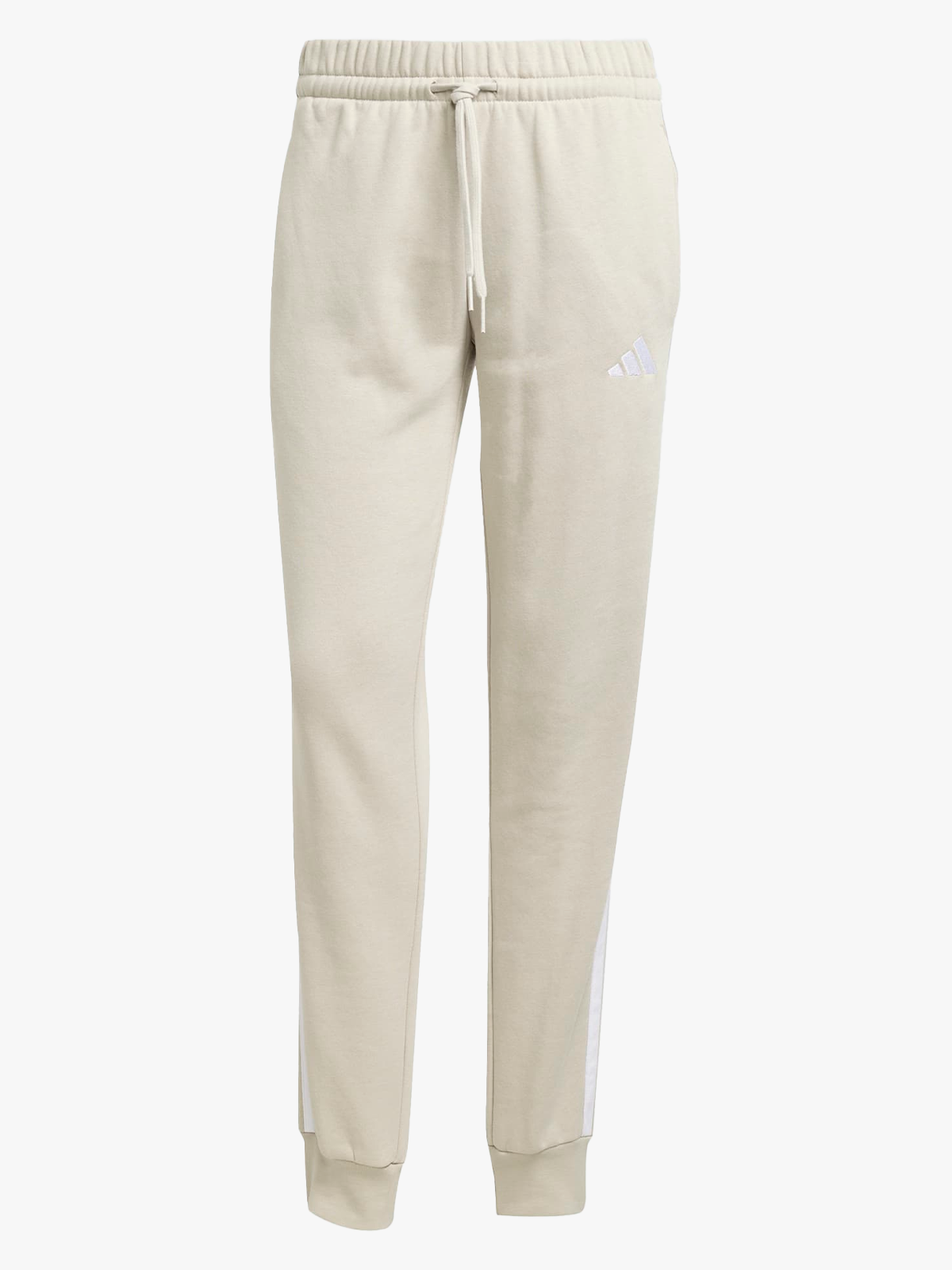 adidas 3-Stripes Fleece Slim Pant Beige