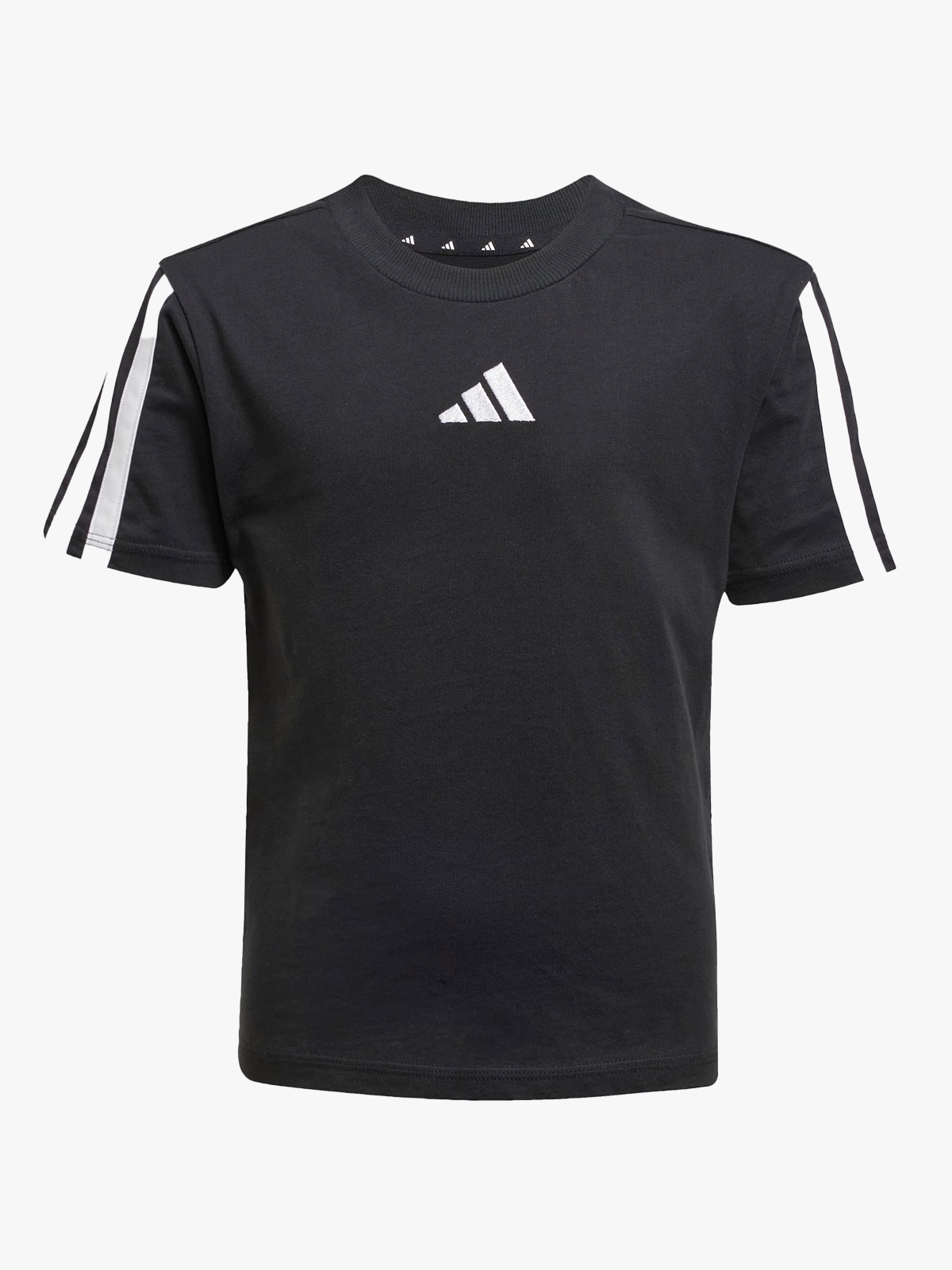 adidas 3-Stripes Tee 160 Kids Black / White