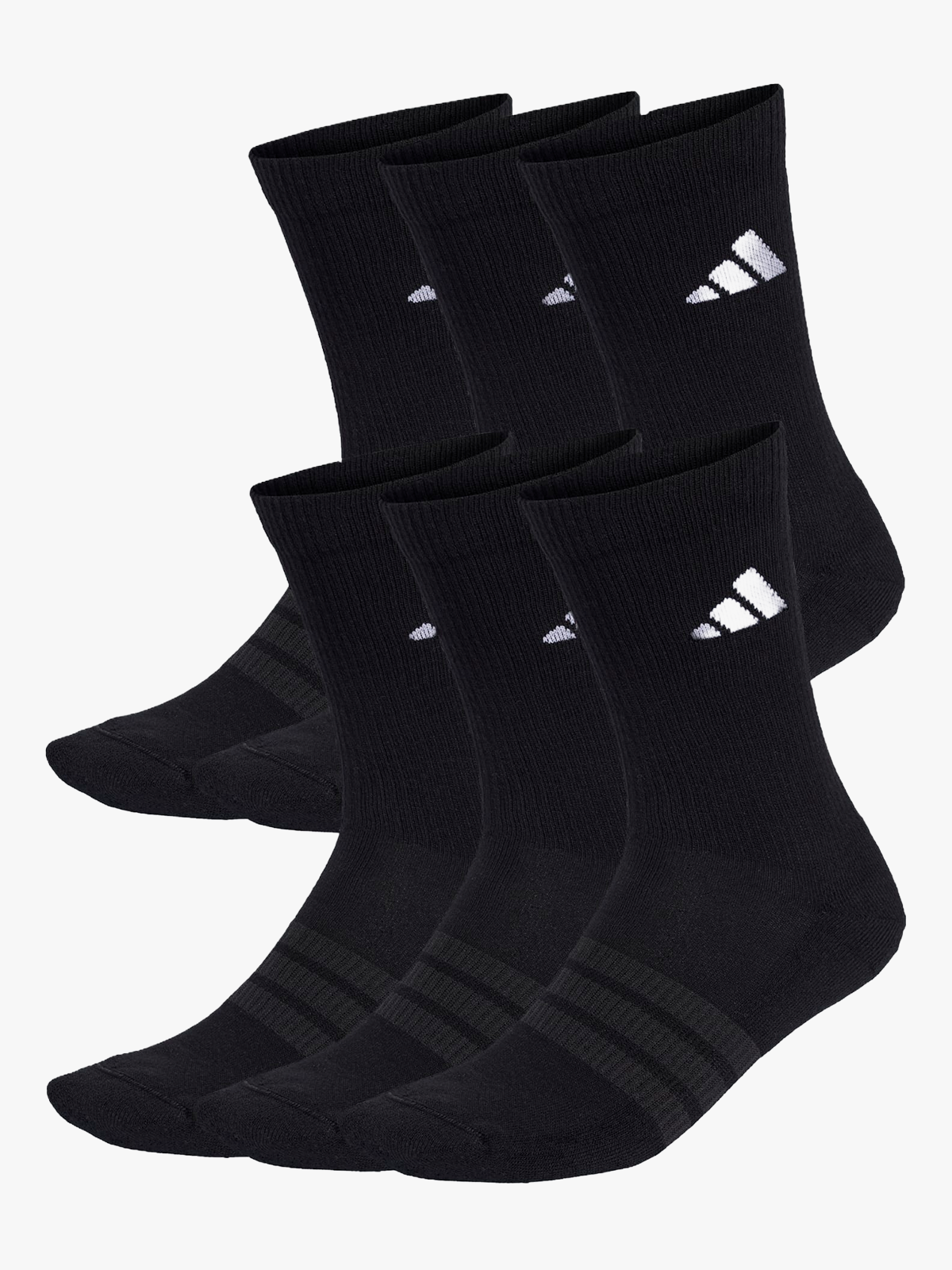 adidas Essentials Crew 6 Pack Black