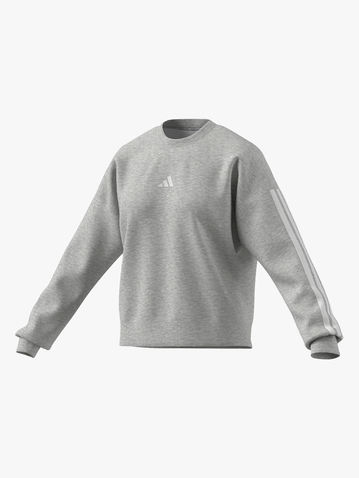 adidas 3-Stripes Fleece Sweater Grey
