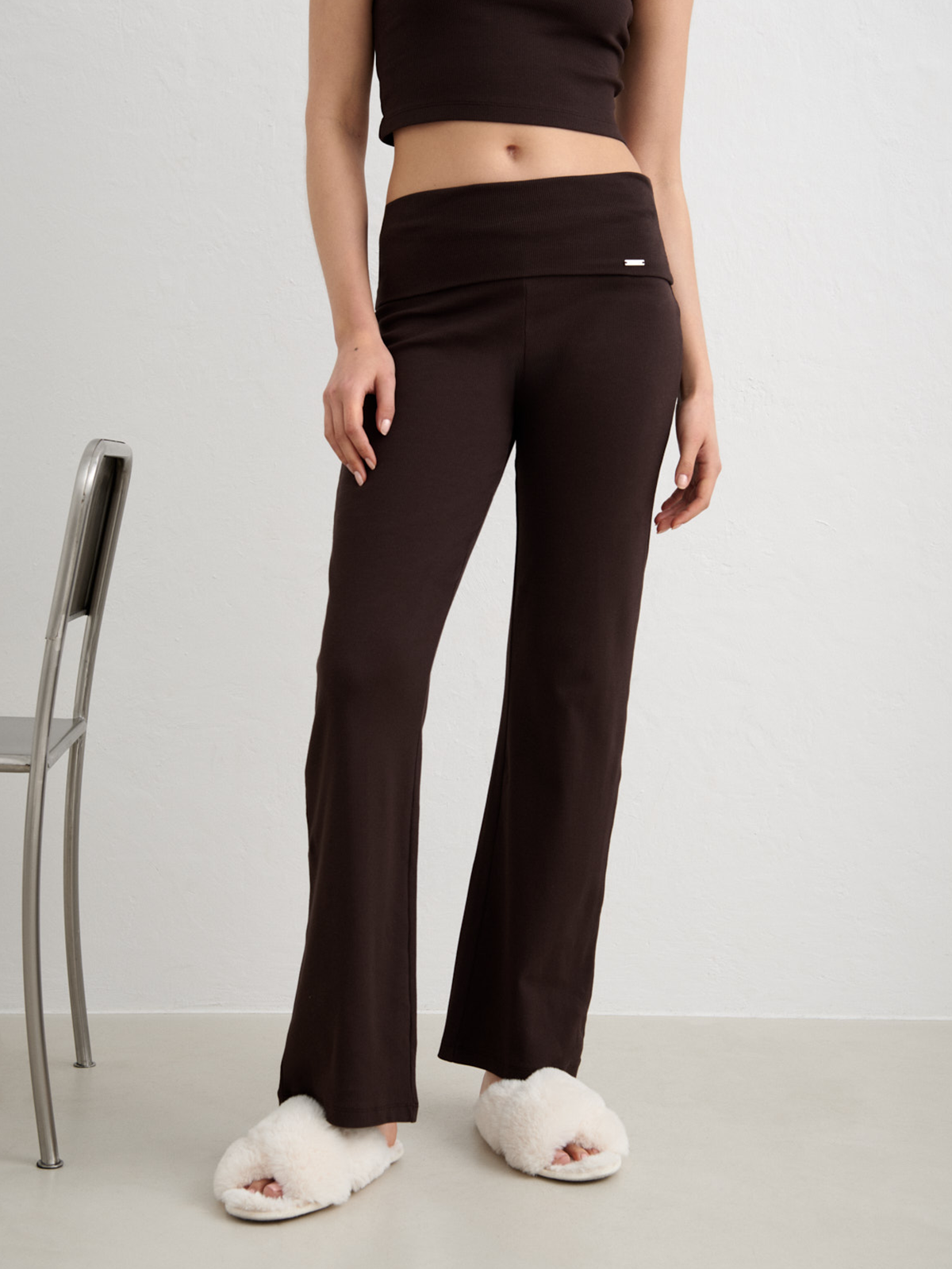 Aim'n Ease Ribbed Pants Chocolate