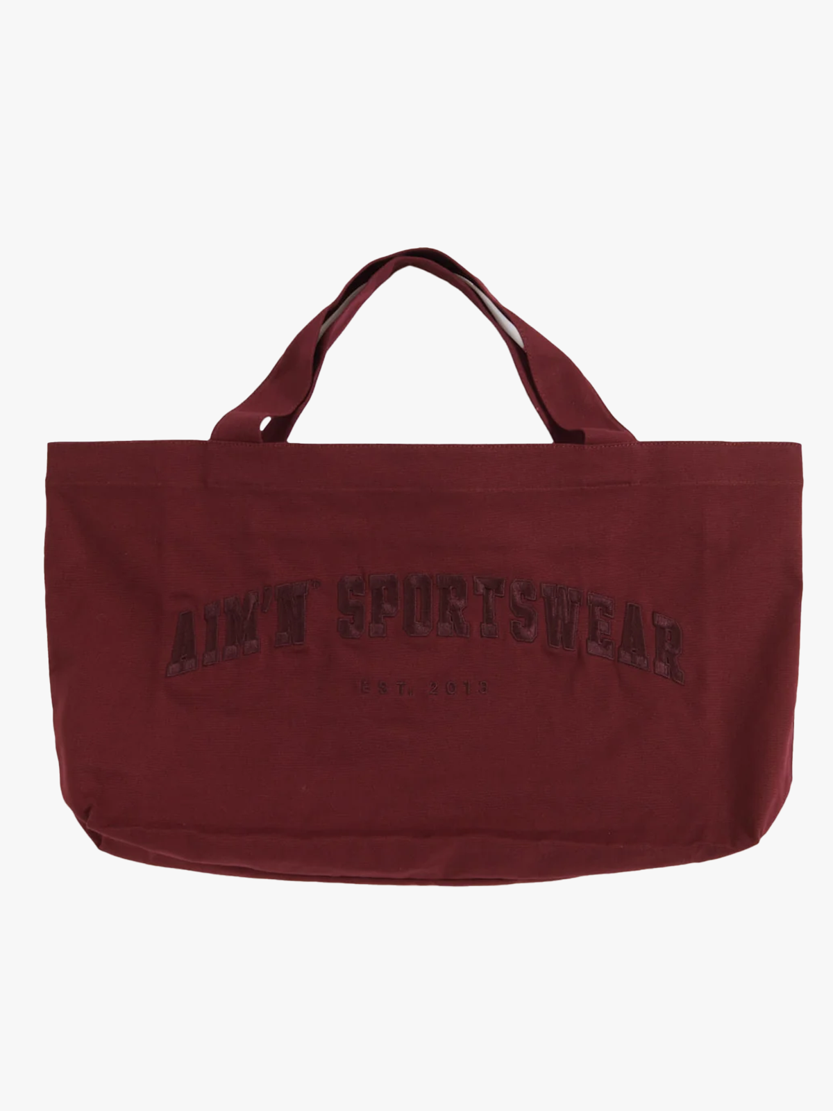 Aim'n Varsity Canvas Tote Bag Merlot