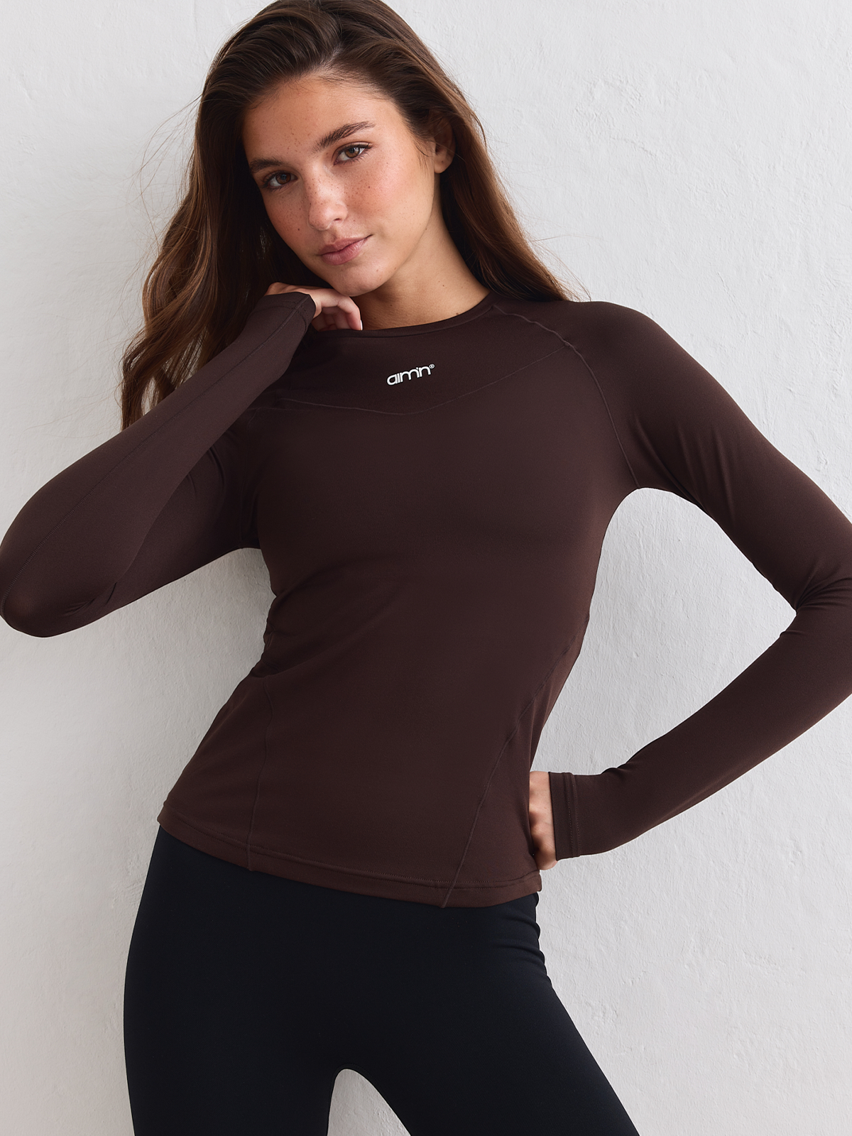 Aim'n Soft Basic Long Sleeve Chocolate