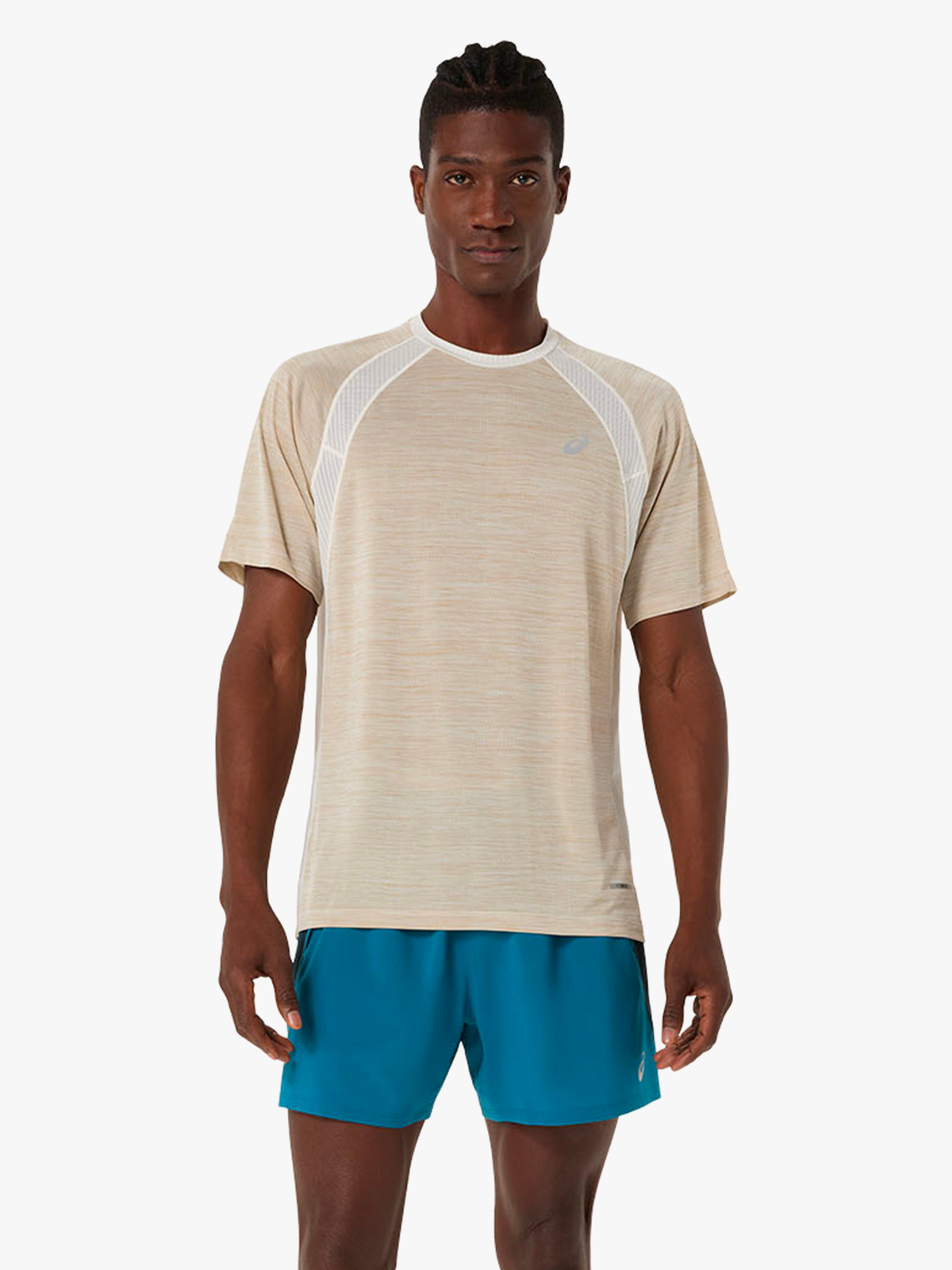 ASICS Road Short Sleeve Top Cream