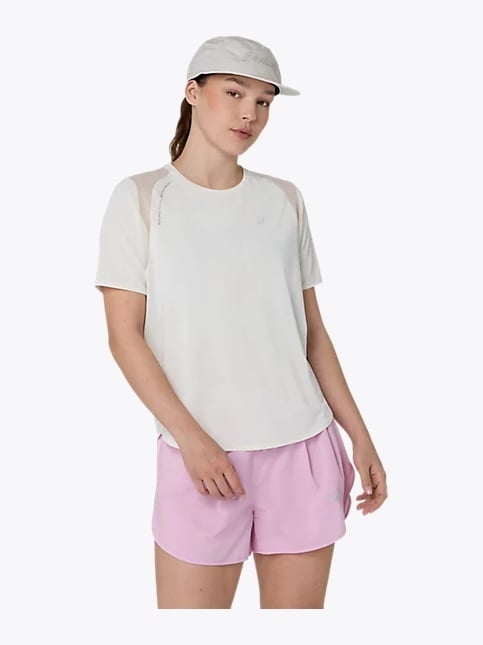 ASICS Road Short Sleeve Top Cream
